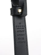 Gucci GG Black Thin Belt