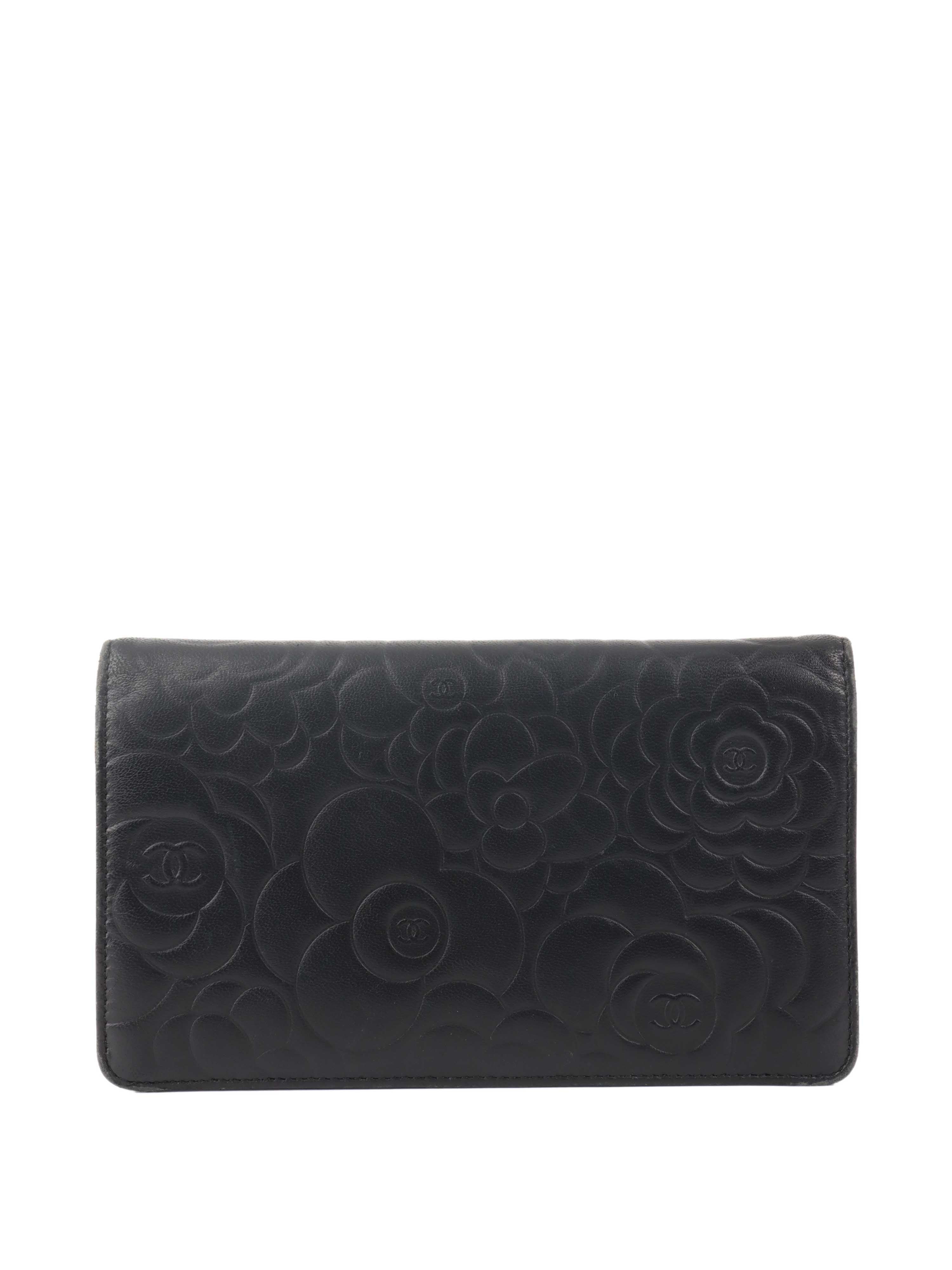 Chanel Black Camellia Wallet.