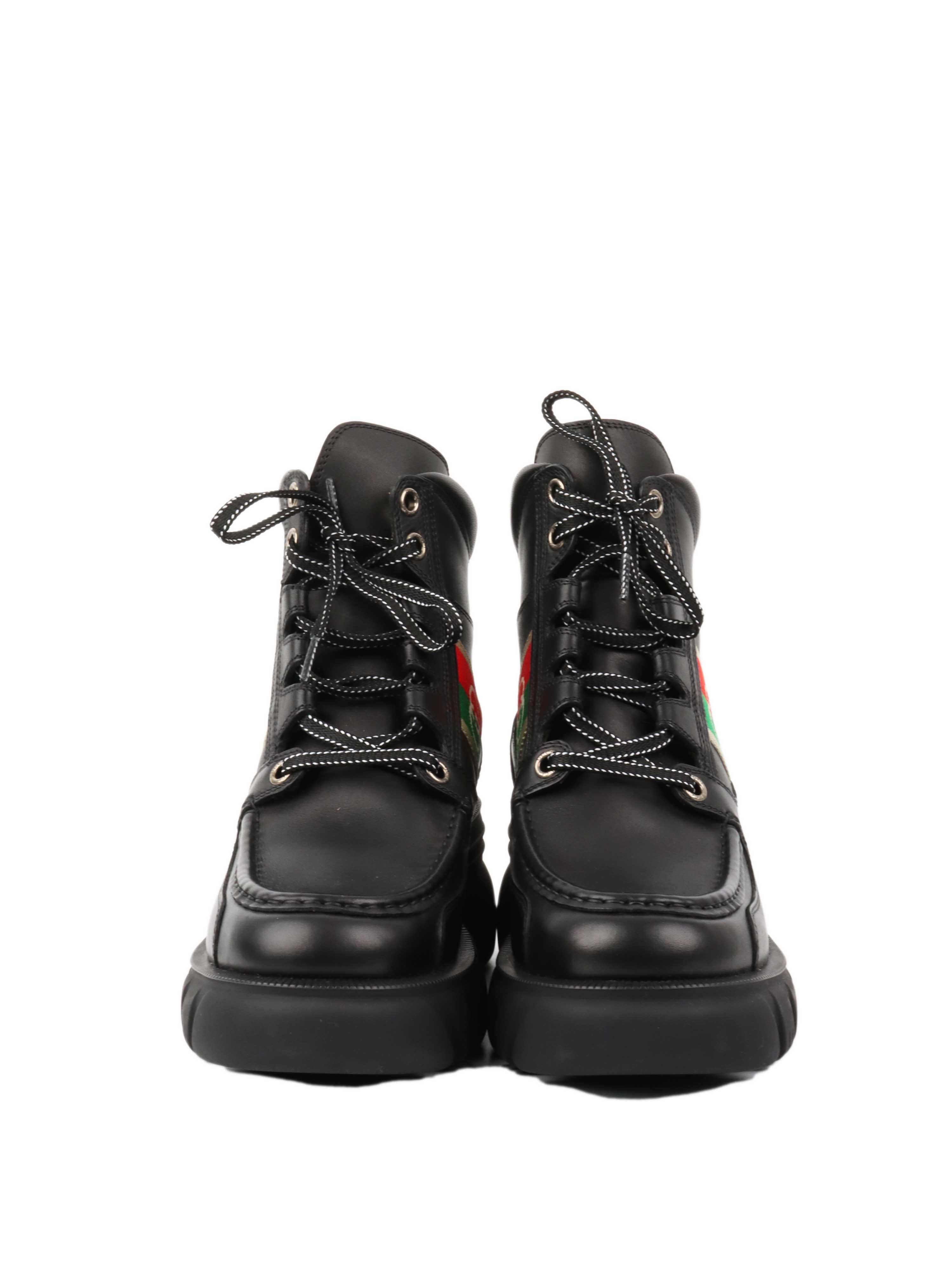 Gucci Black Interlocking GG Ankle Boots. Votre Luxe