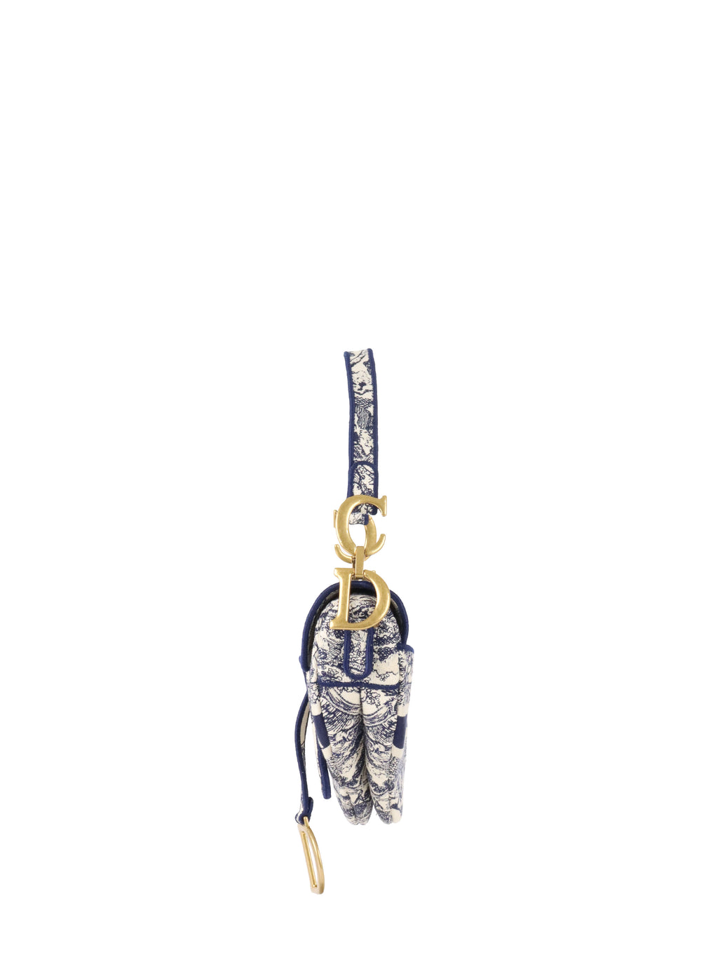 Dior Medium Blue Toile De Jouy Embroidered Saddle Bag
