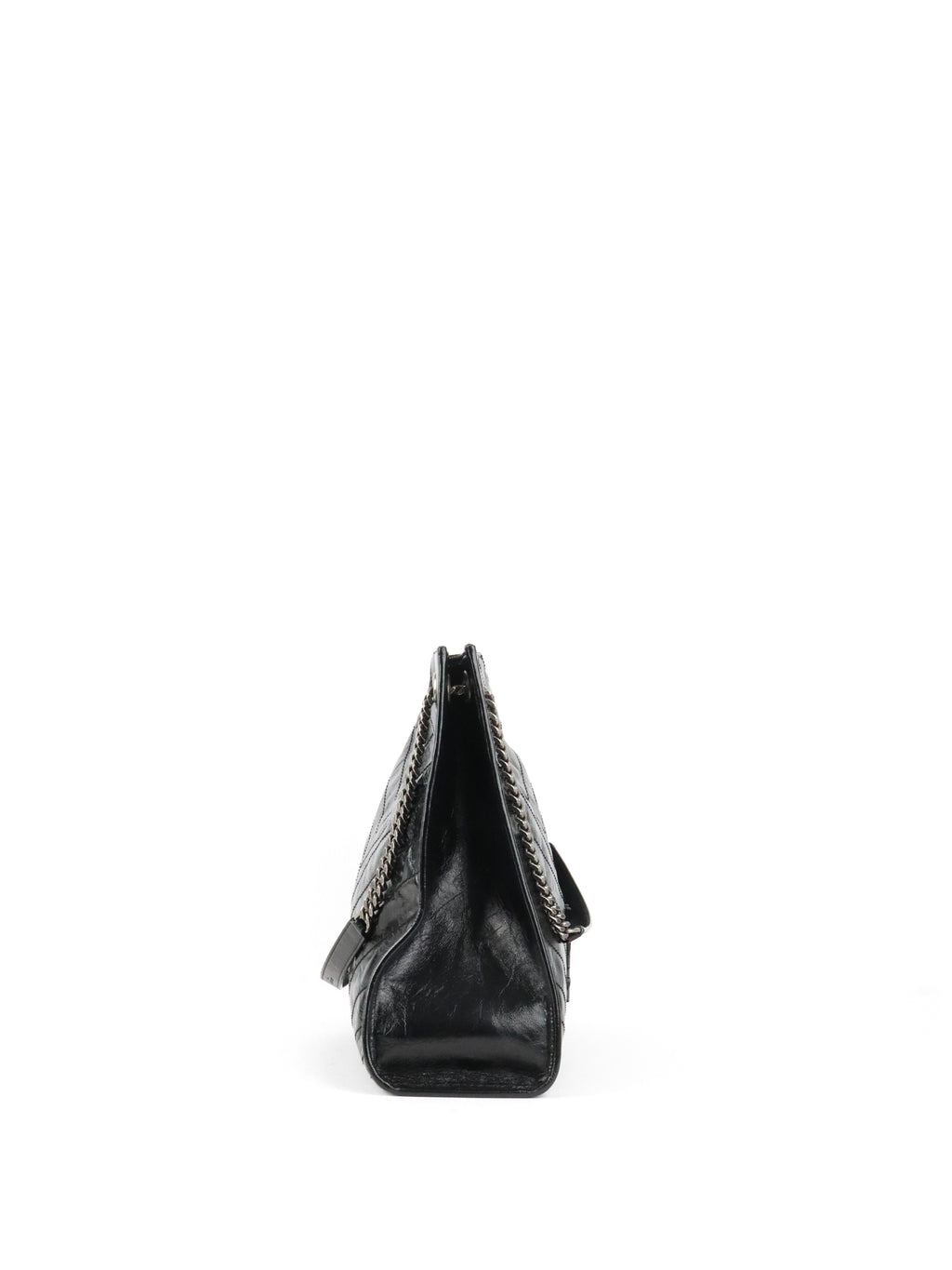 Saint Laurent Black Vintage Leather Niki Shopping Tote