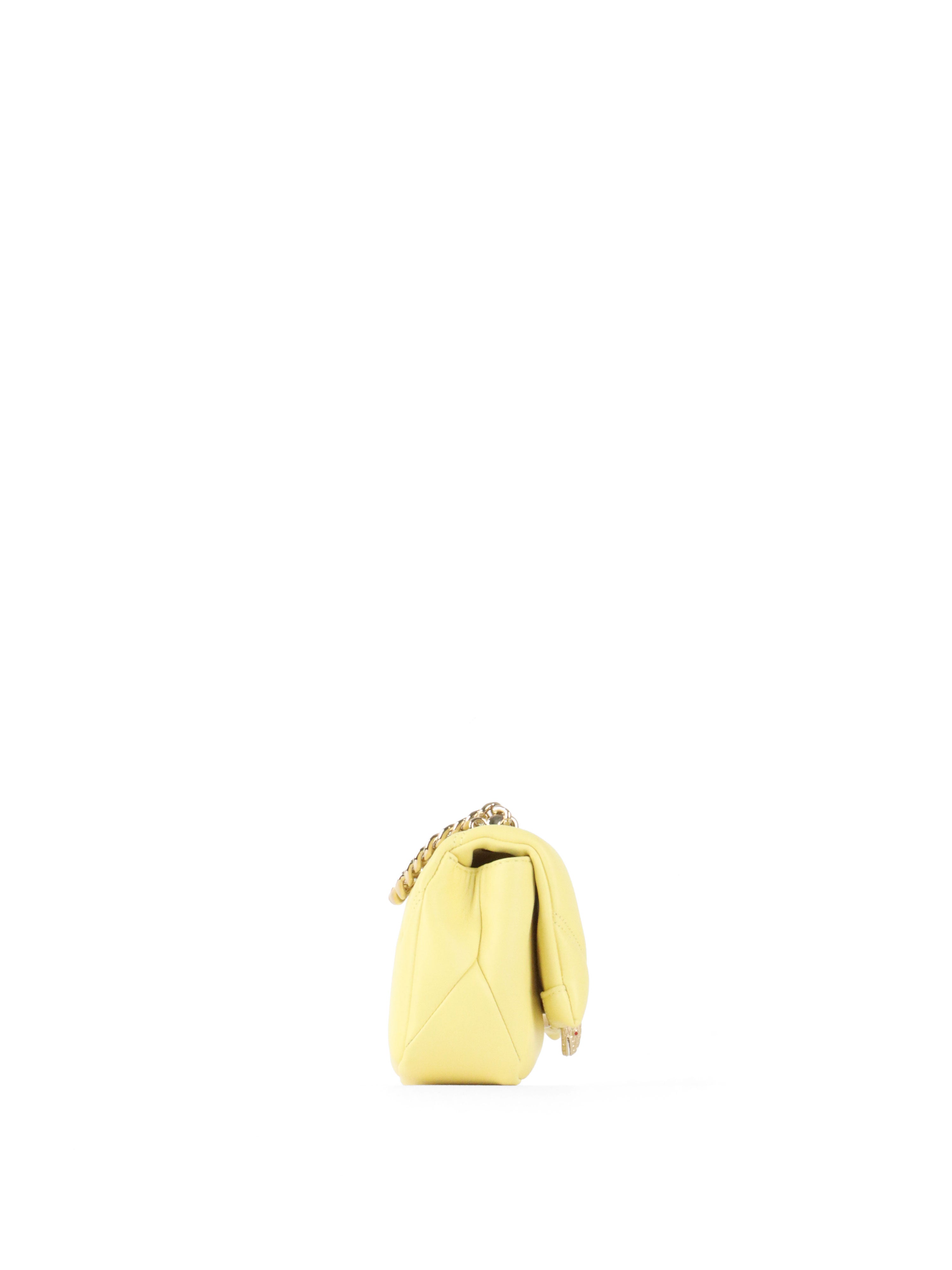 Bvlagri Yellow Serpenti Cabochon Shoulder Bag