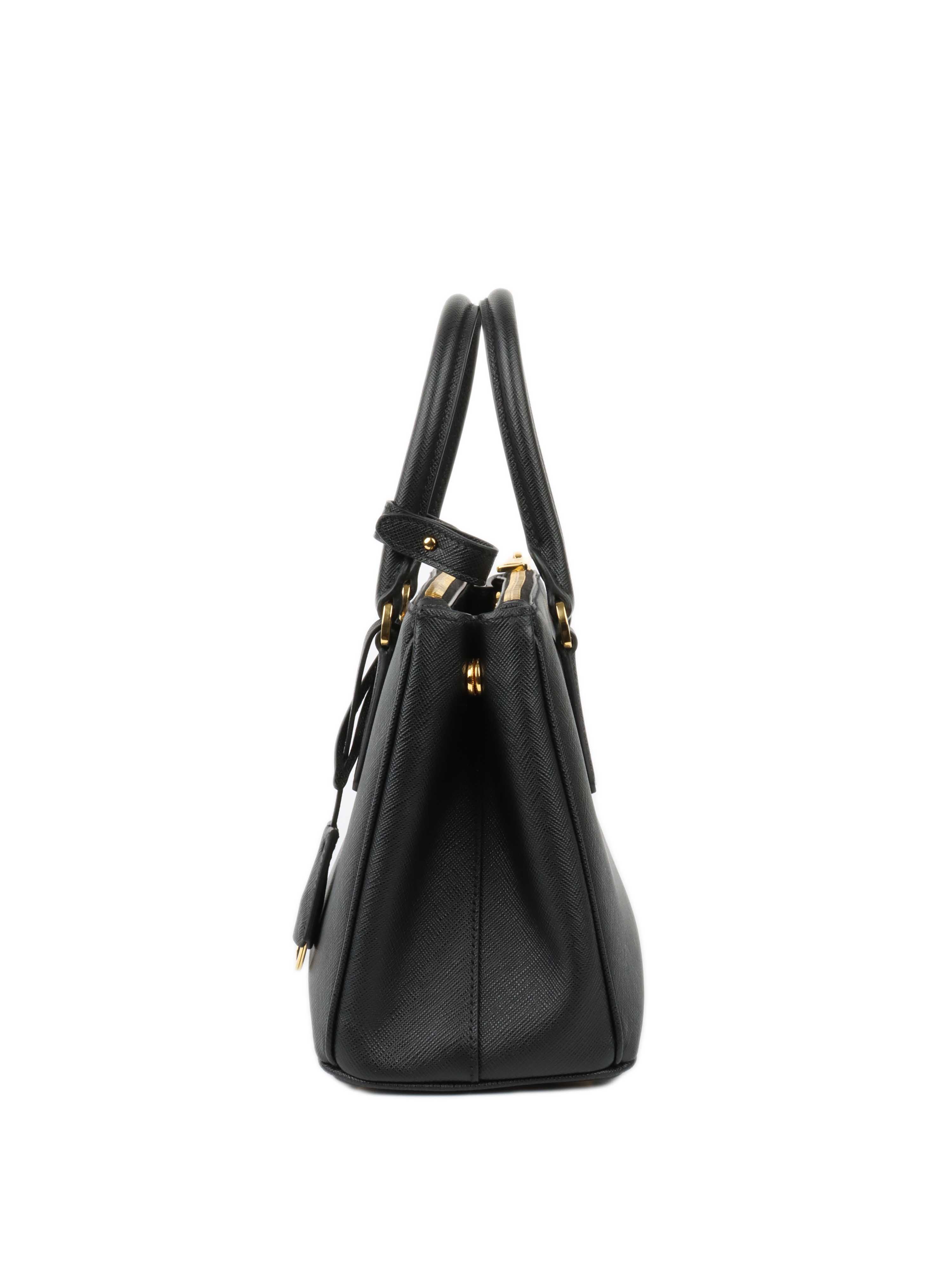 Prada Small Black Galleria Bag.