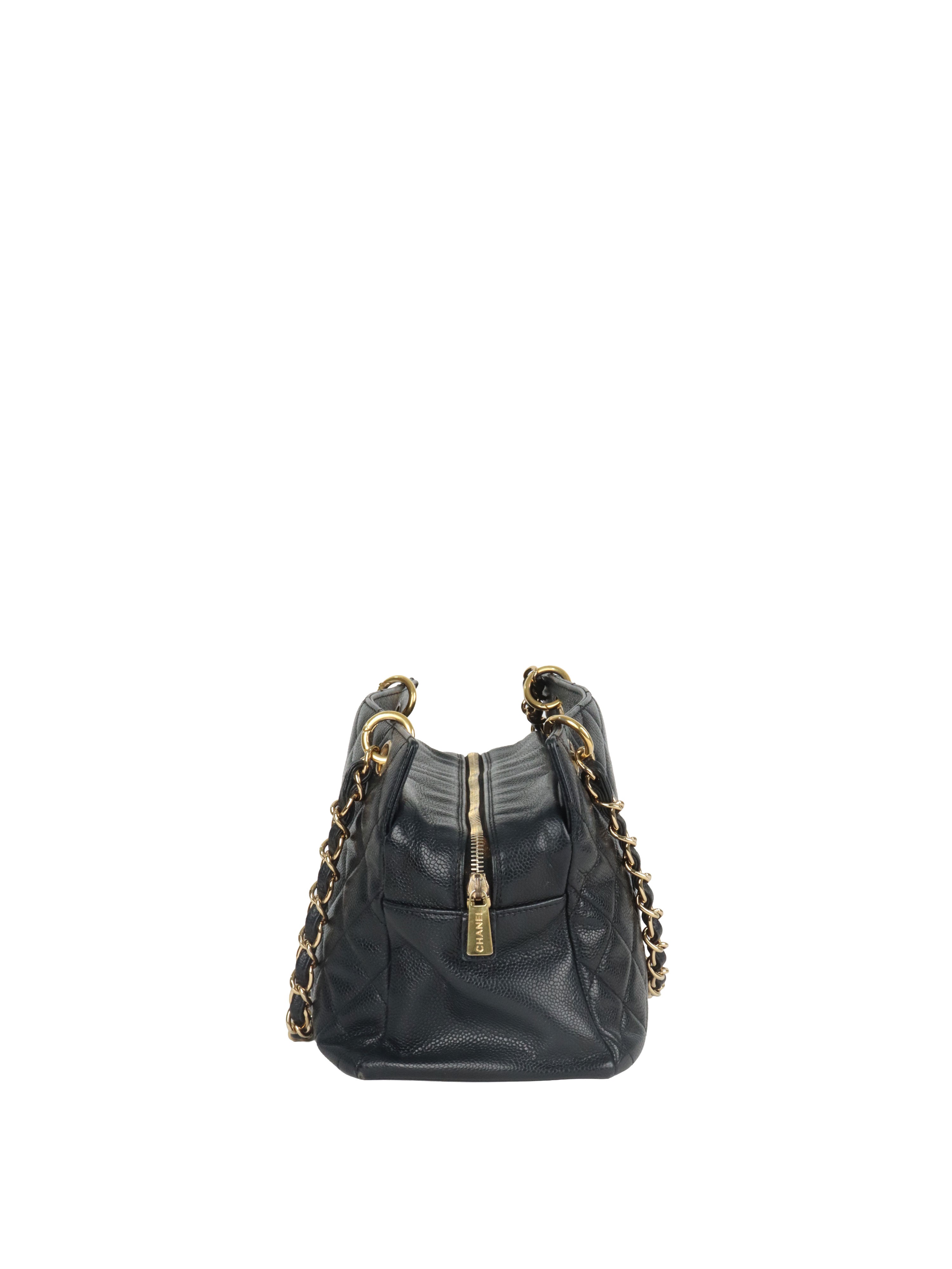 Chanel Vintage Black Petite Caviar Timeless Tote.