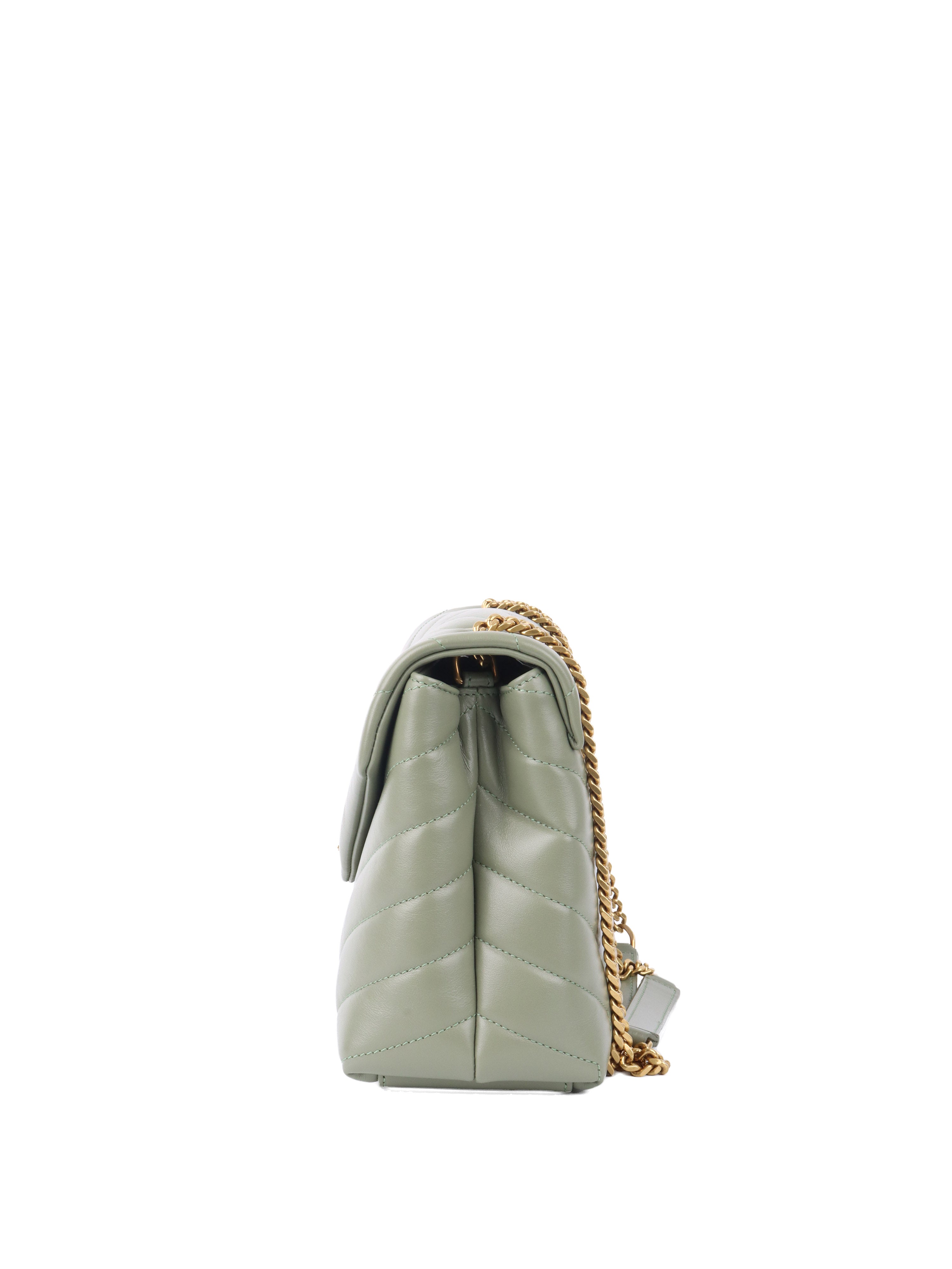 Saint Laurent Light Sage Small Loulou Bag.