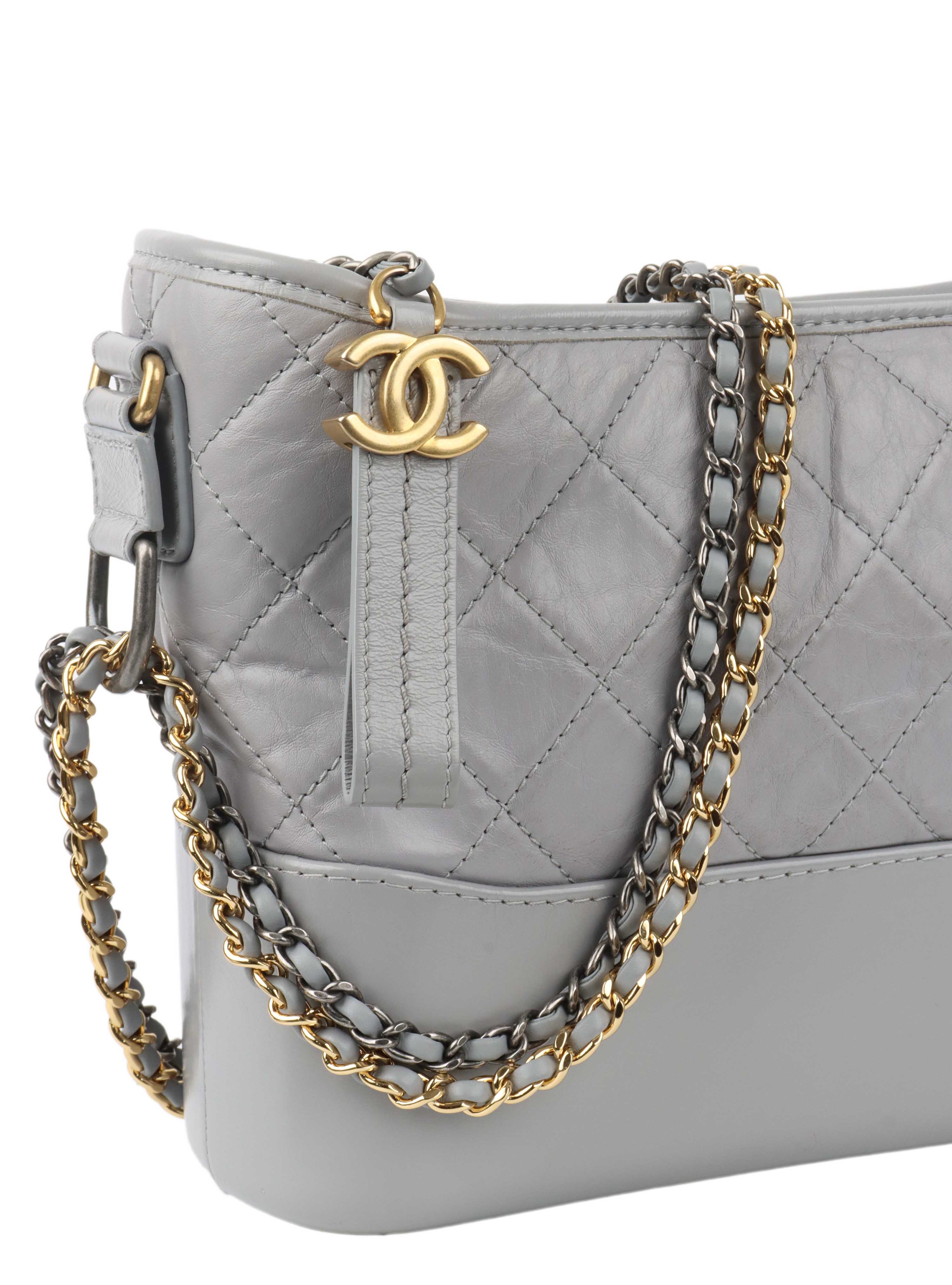 Chanel Medium Light Grey Gabrielle Bag.