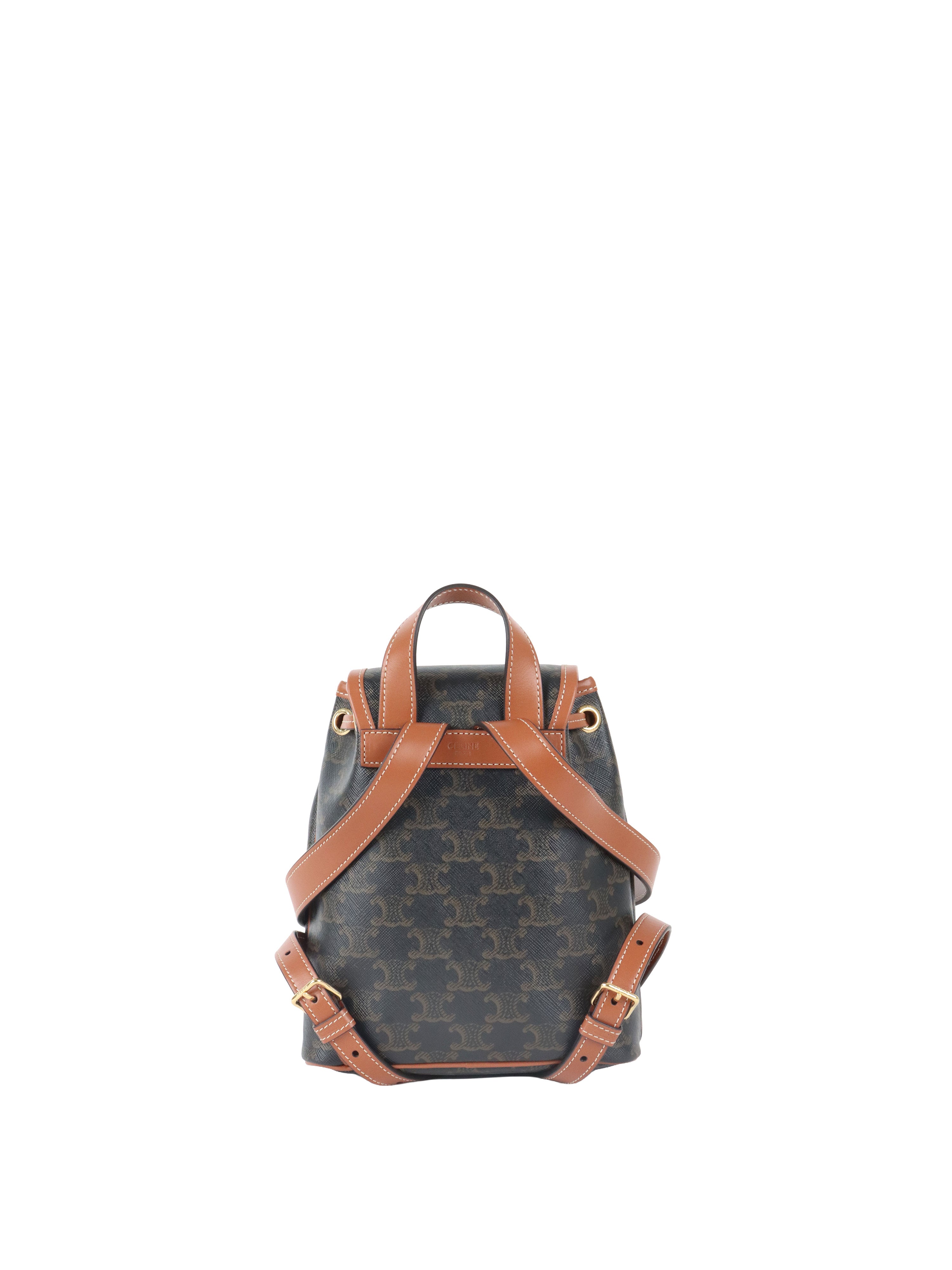 Celine Mini Triomphe Folco Backpack.