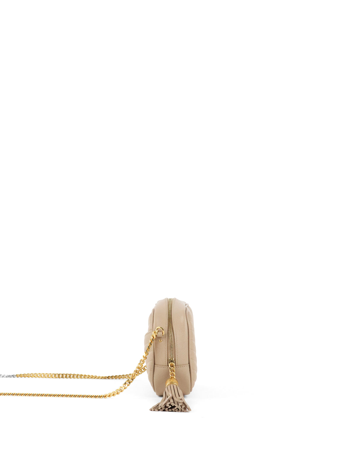 Saint Laurent Dark Beige Loulou Mini Shoulder Bag
