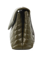 Saint Laurent Khaki Medium Loulou Bag.