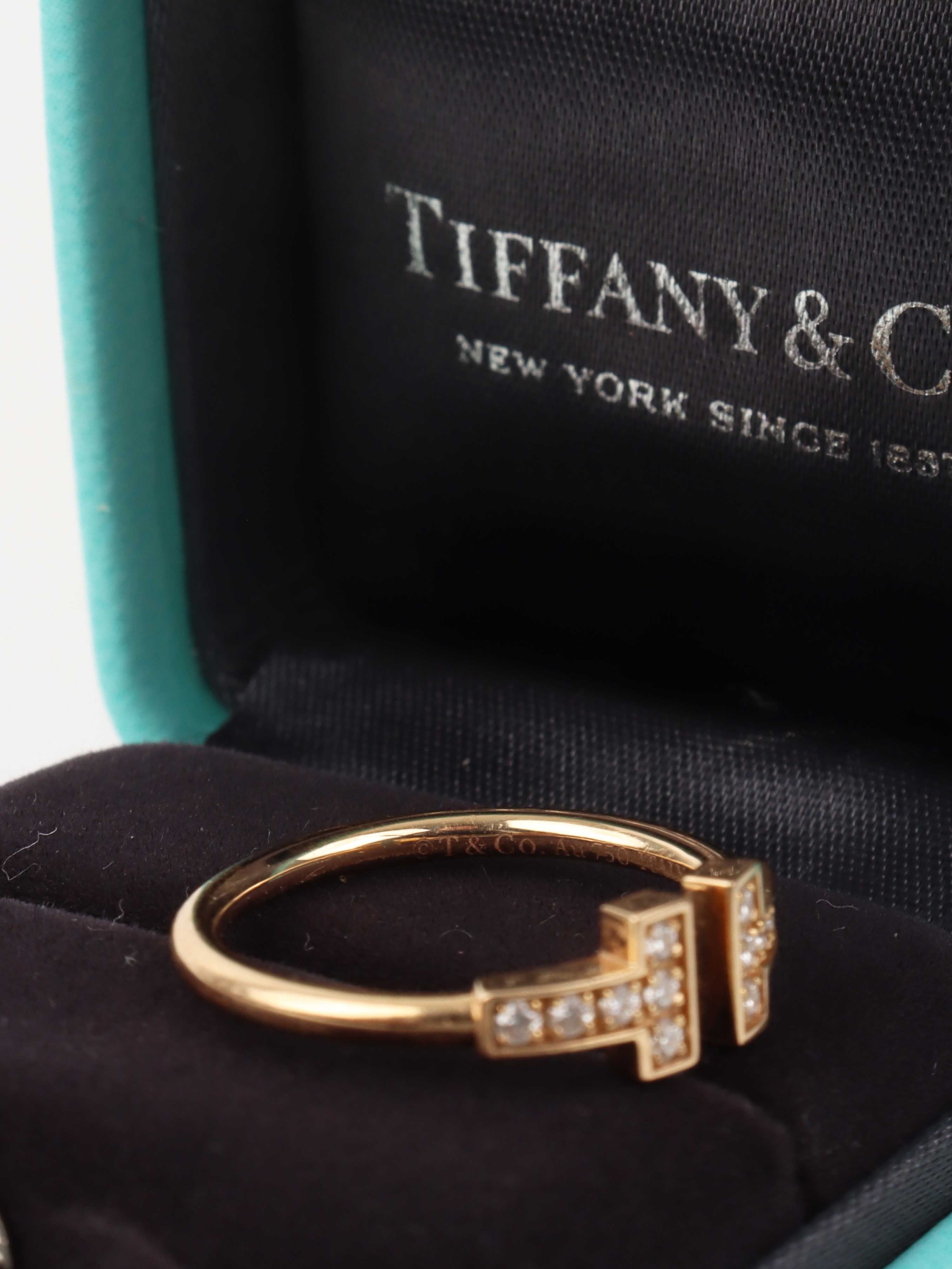 Tiffany & Co T-Wire Ring with Diamonds.