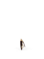 Miu Miu Dark Brown Matelassé Leather Zip Card Holder