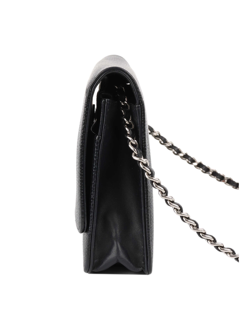 Chanel Black Caviar Wallet on Chain.