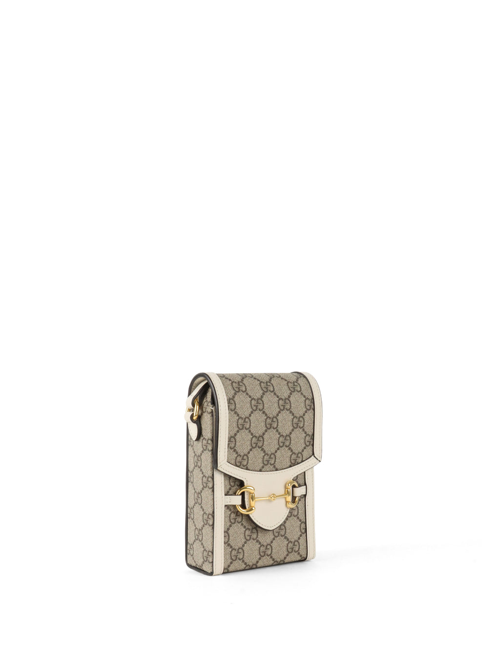 Gucci White and Canvas Horsebit 1955 Mini Bag