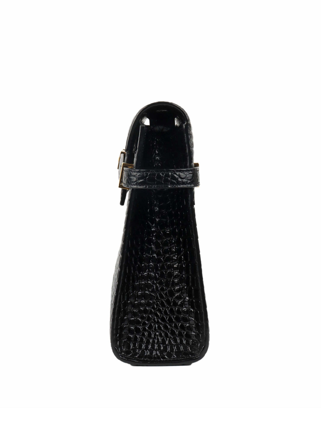 Saint Laurent Medium Manhattan Shiny Crocodile Shoulder Bag.