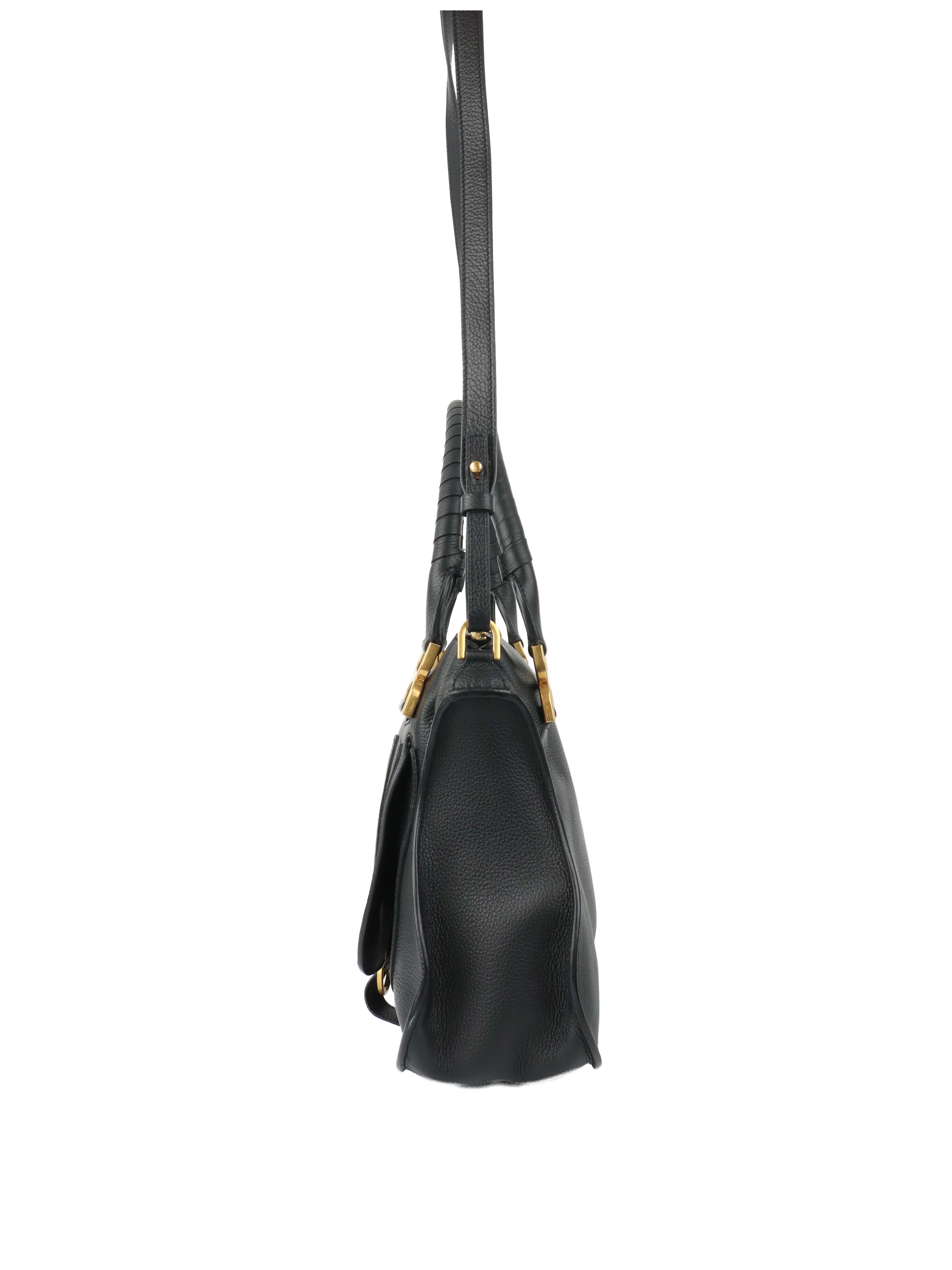 Chloe Black Marcie Medium Shoulder Bag