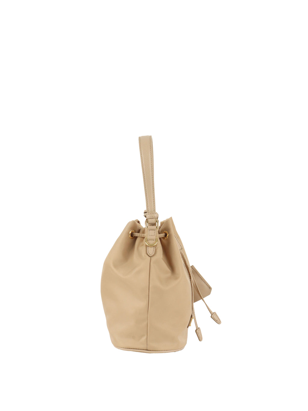 Prada Beige Nylon Re-Edition 1978 Bucket Bag.