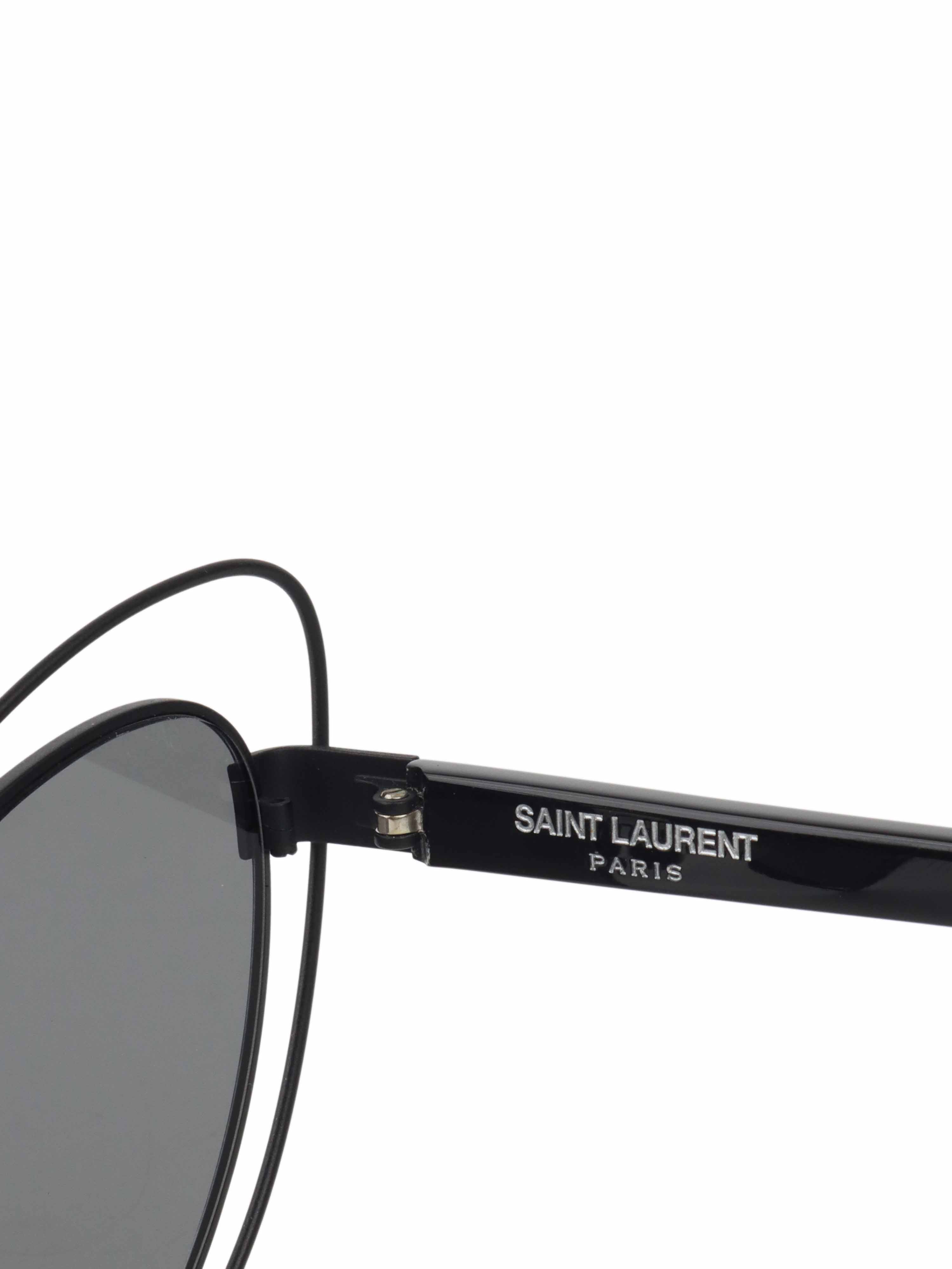 Saint Laurent Black Heart Sunglasses.