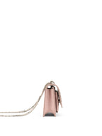 Saint Laurent Mini Pink Sunset Crocodile Embossed Leather Bag
