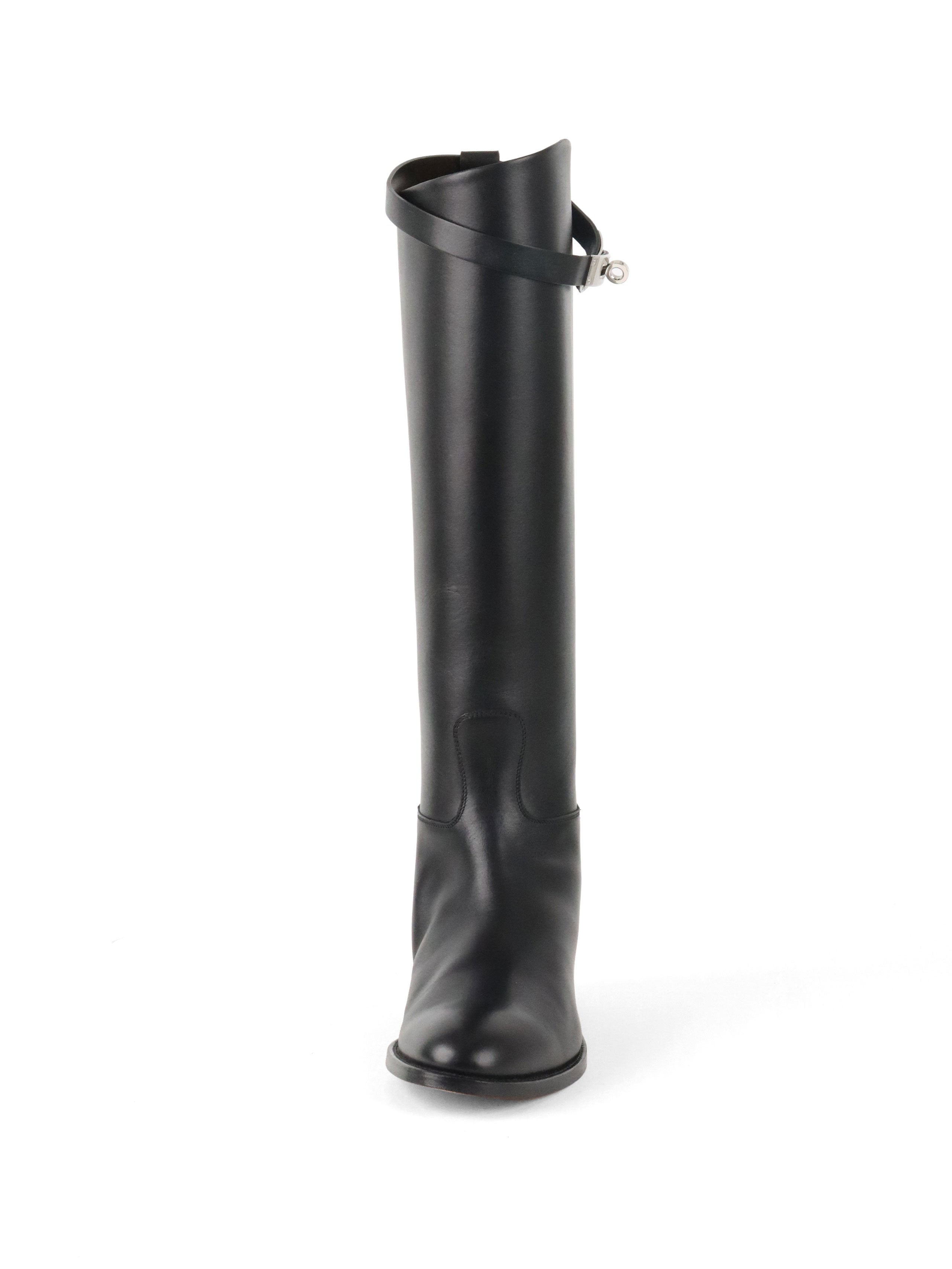 Hermes Noir Jumping Boots size 39 PHW