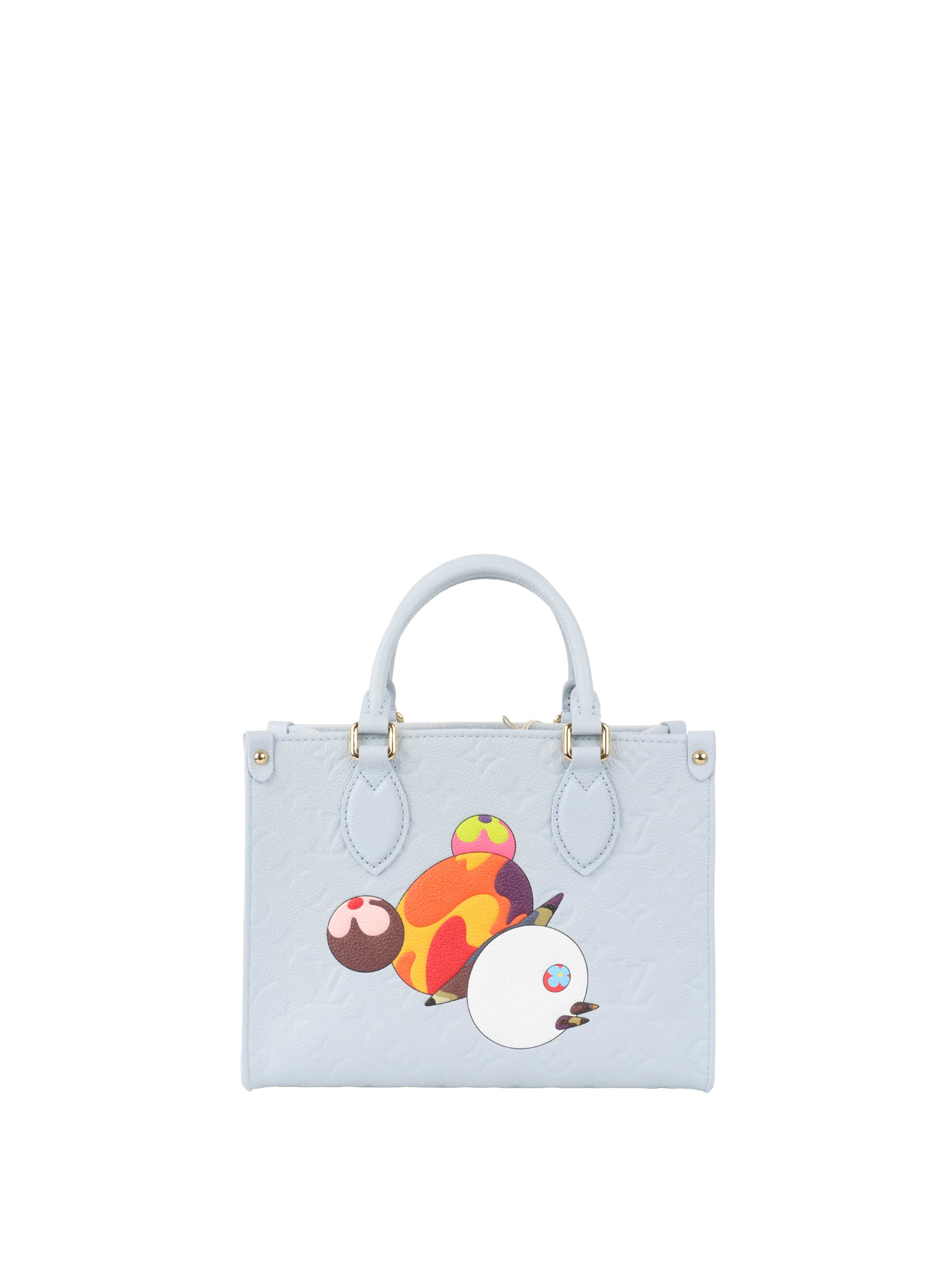 Louis Vuitton x Takashi Murakami OnTheGo PM Washed Blue Monogram Empreinte Leather