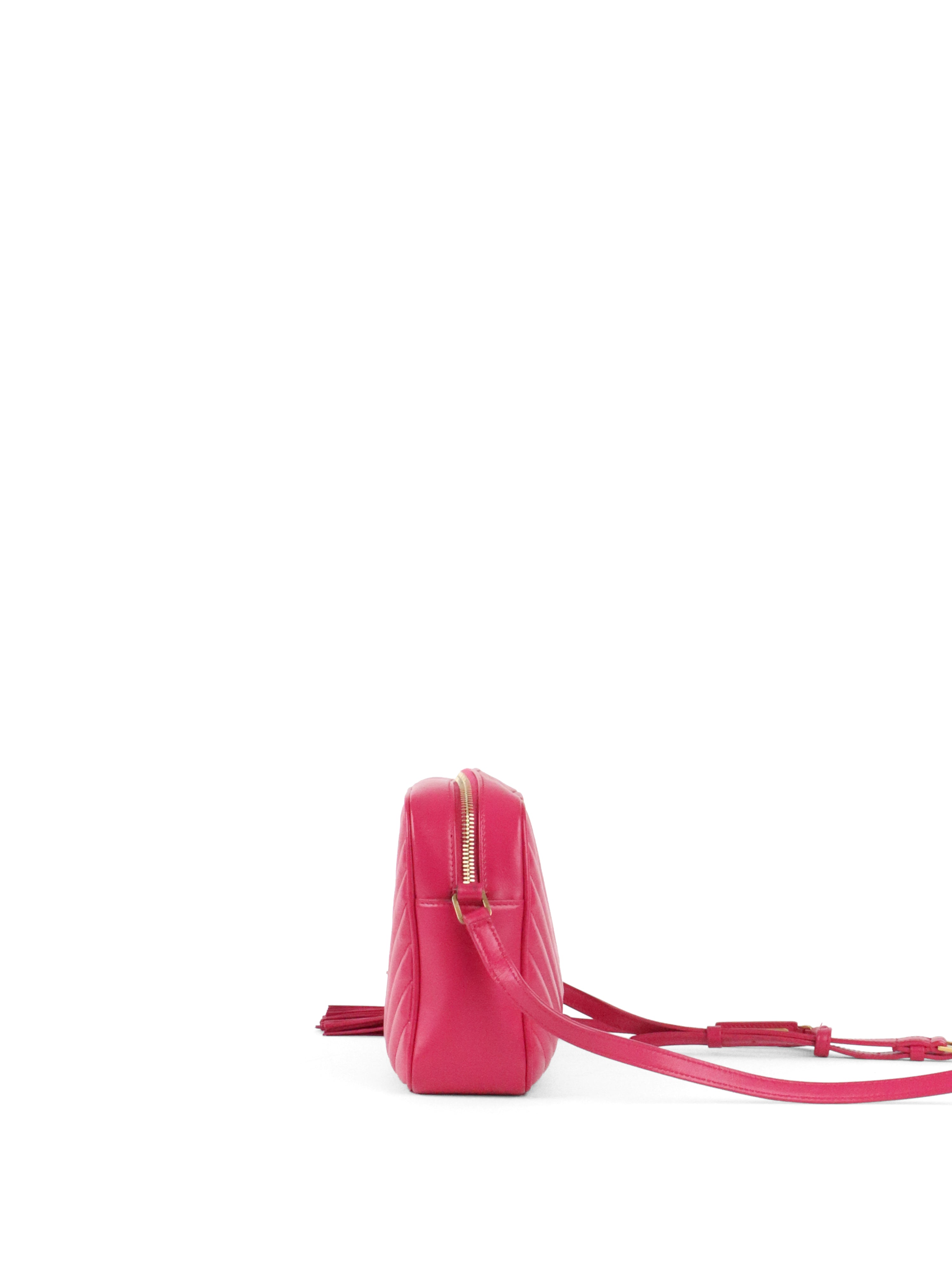 Saint Laurent Dark Pink  Lou Camera Bag