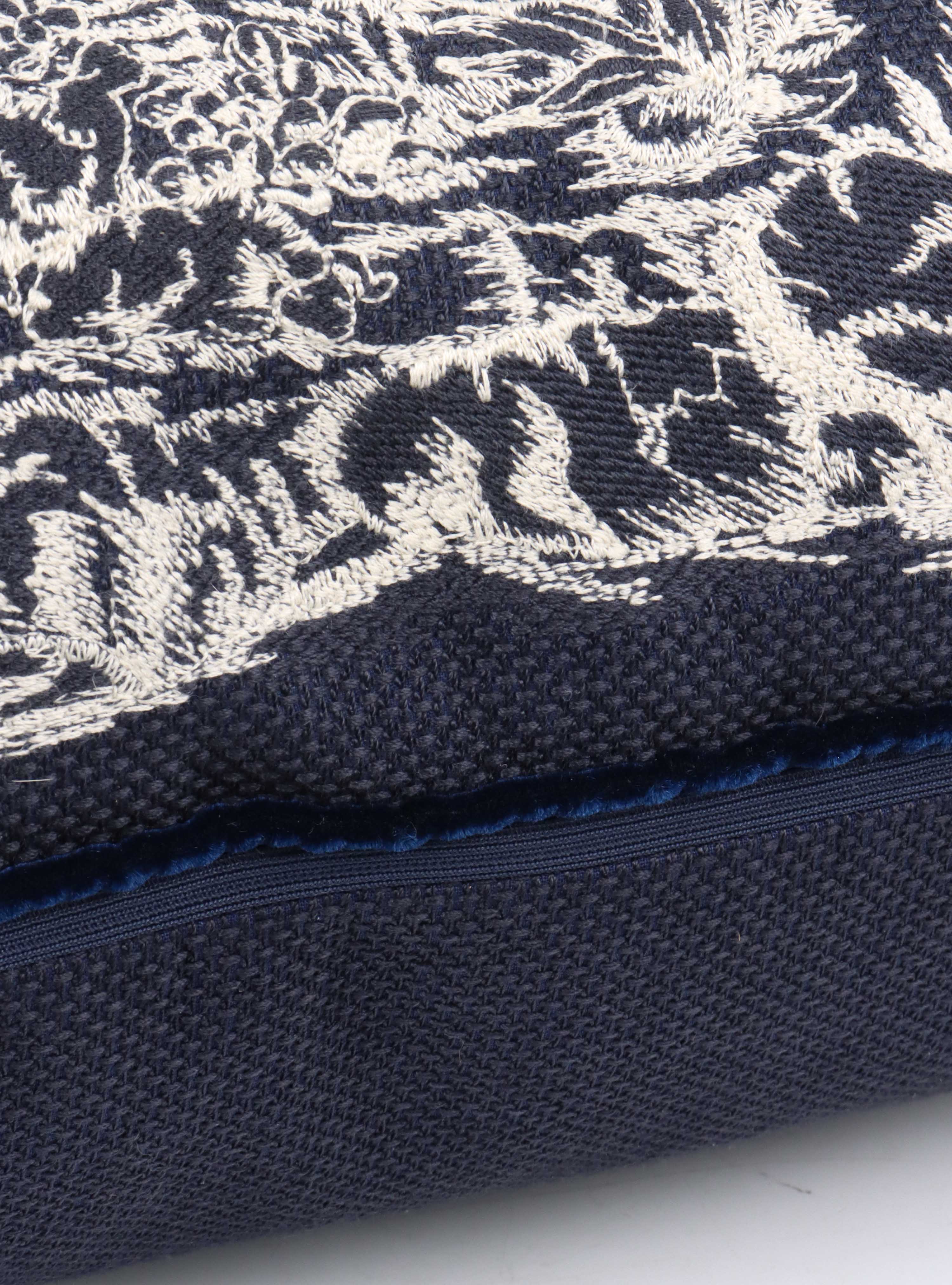 Dior Square Pillow in Navy.