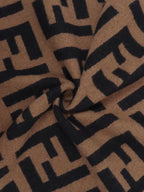 Fendi Brown Woven Scarf
