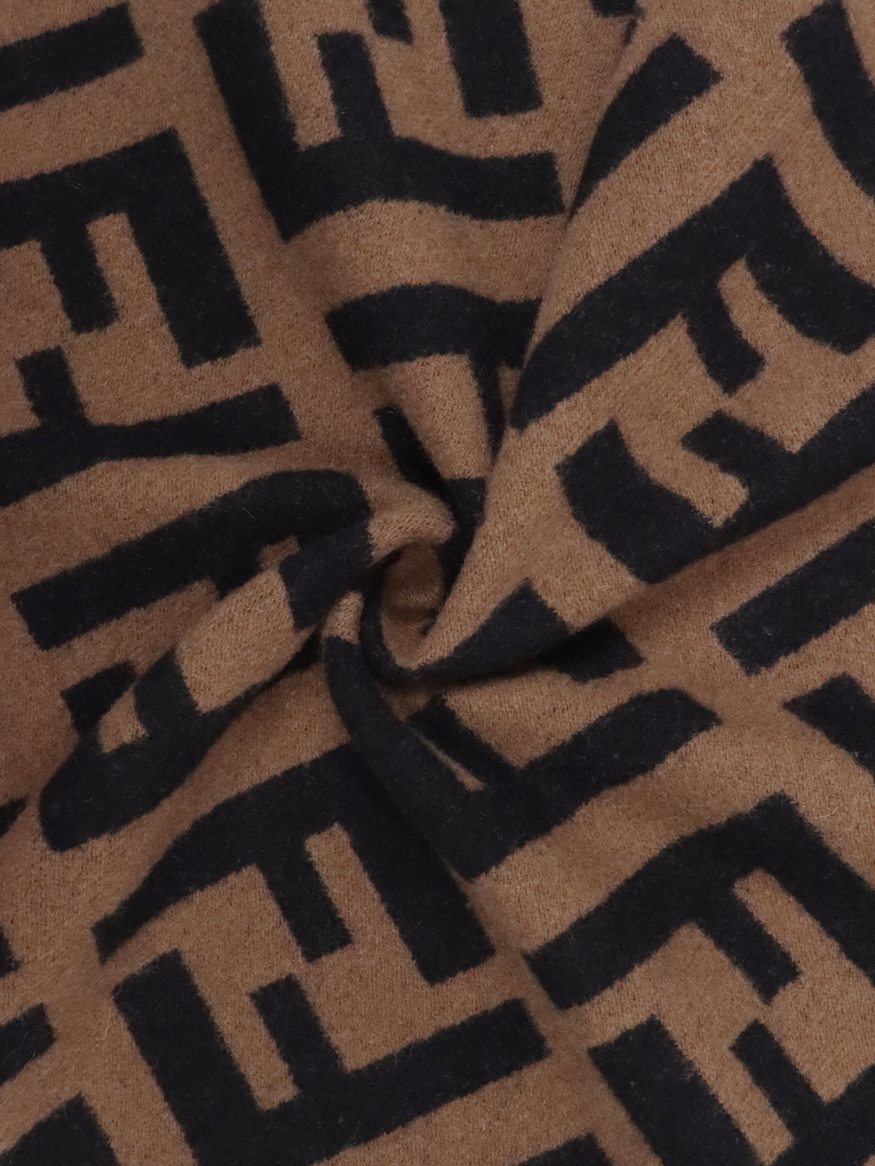Fendi Brown Woven Scarf