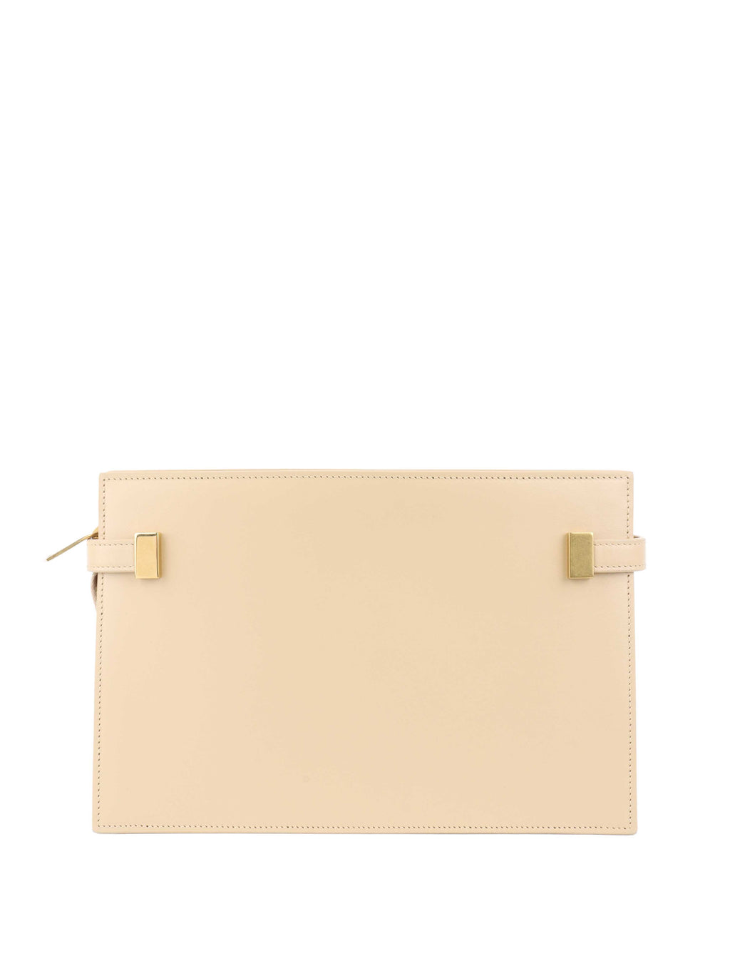 Saint Laurent Beige Manhattan Zip Chain Bag.