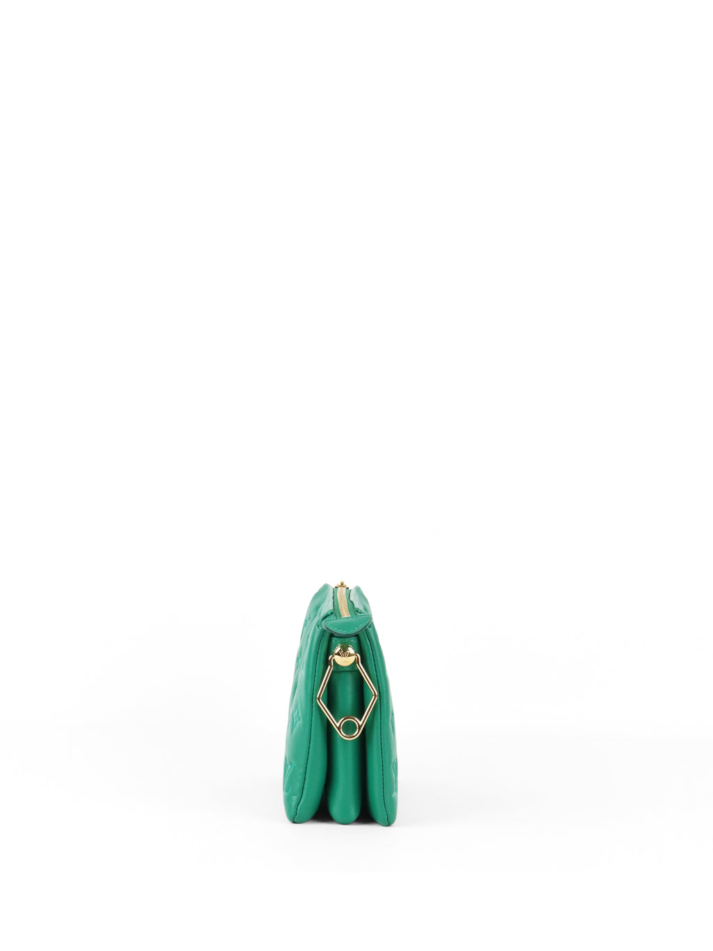 Louis Vuitton Vert Green Monogram Embossed Puffy Coussin BB Bag GHW