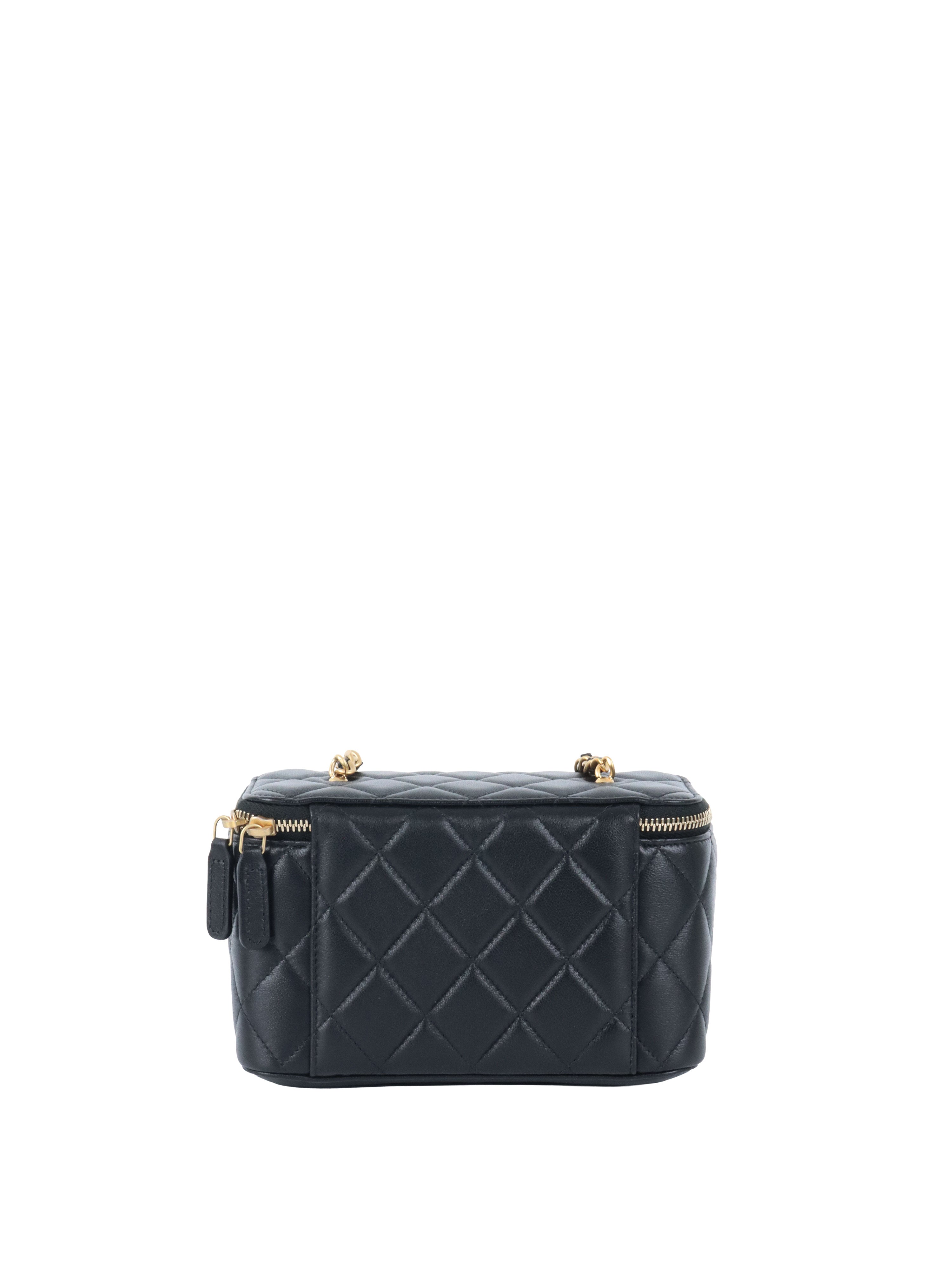 Chanel Lambskin Quilted Small Vanity Case
