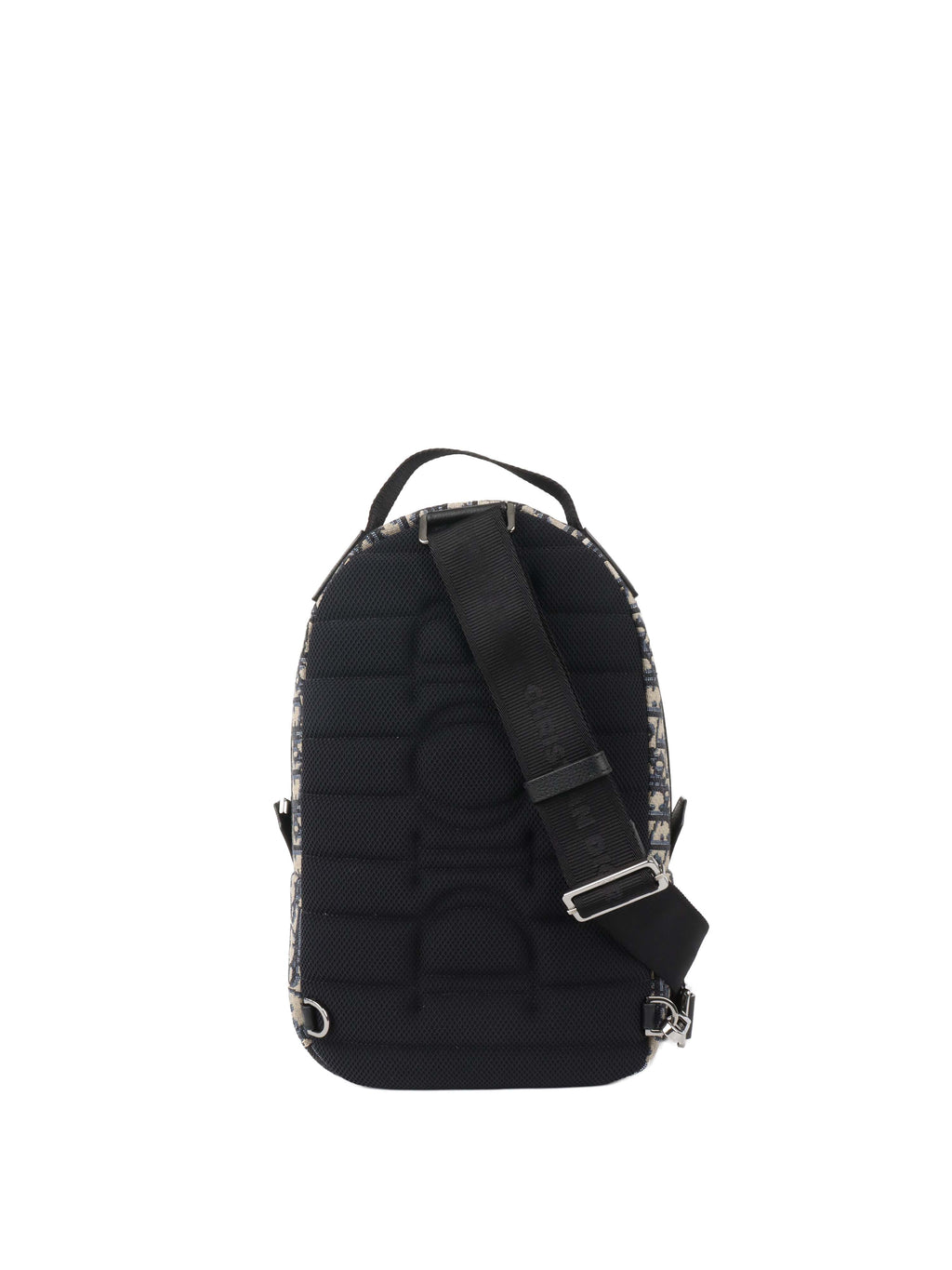 Dior Blue Oblique Canvas Crossbody Sling Bag.