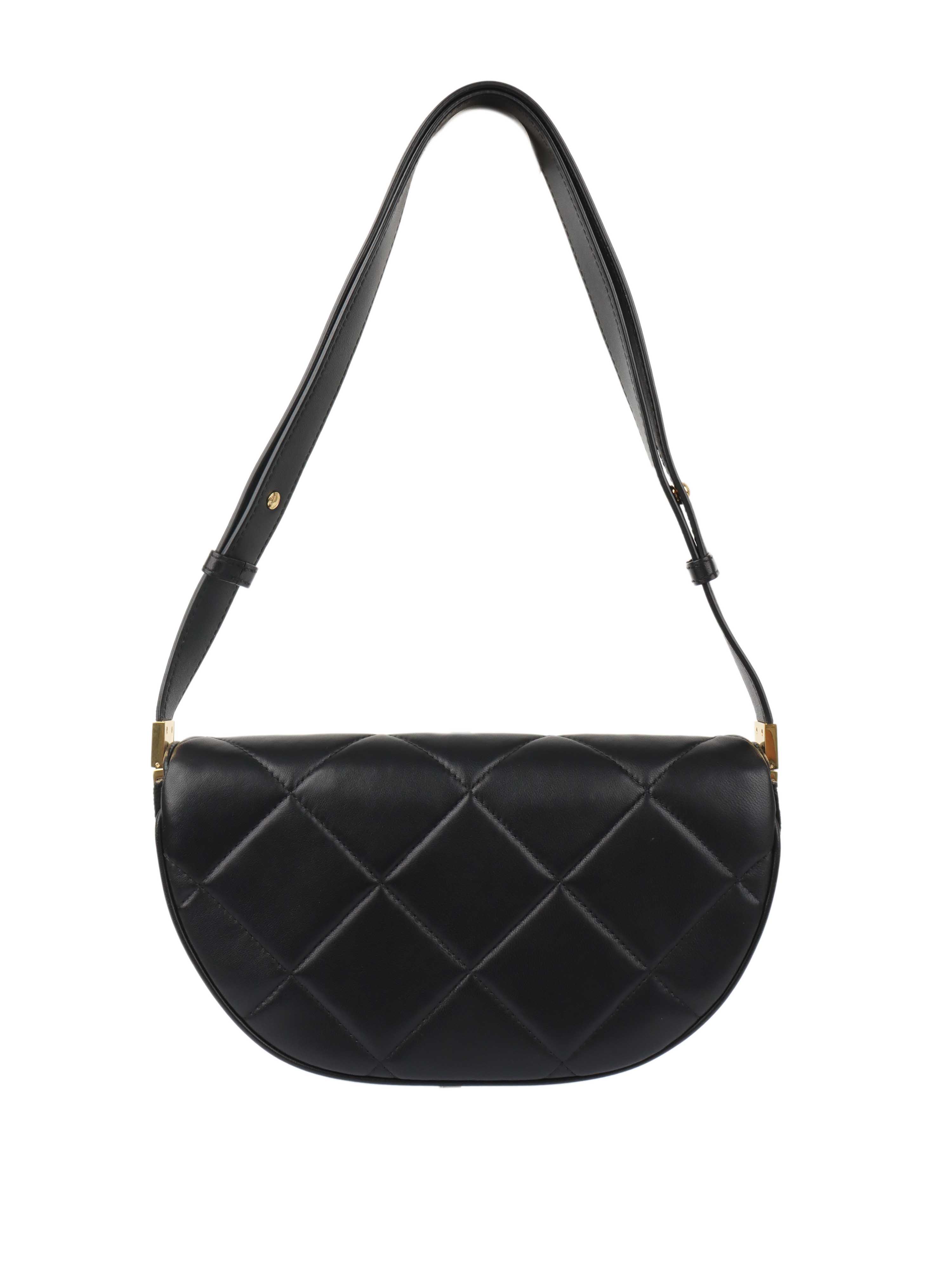 Burberry Small Black Quilted Olympia Shoulder Bag.
