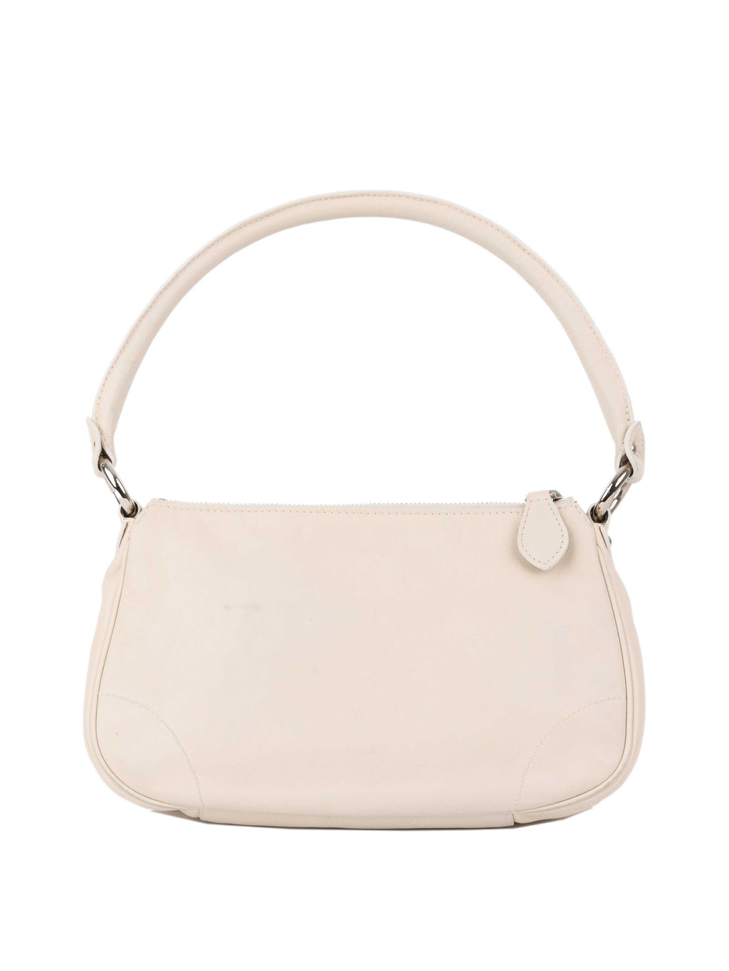 Dior White Leather Shoulder Bag.