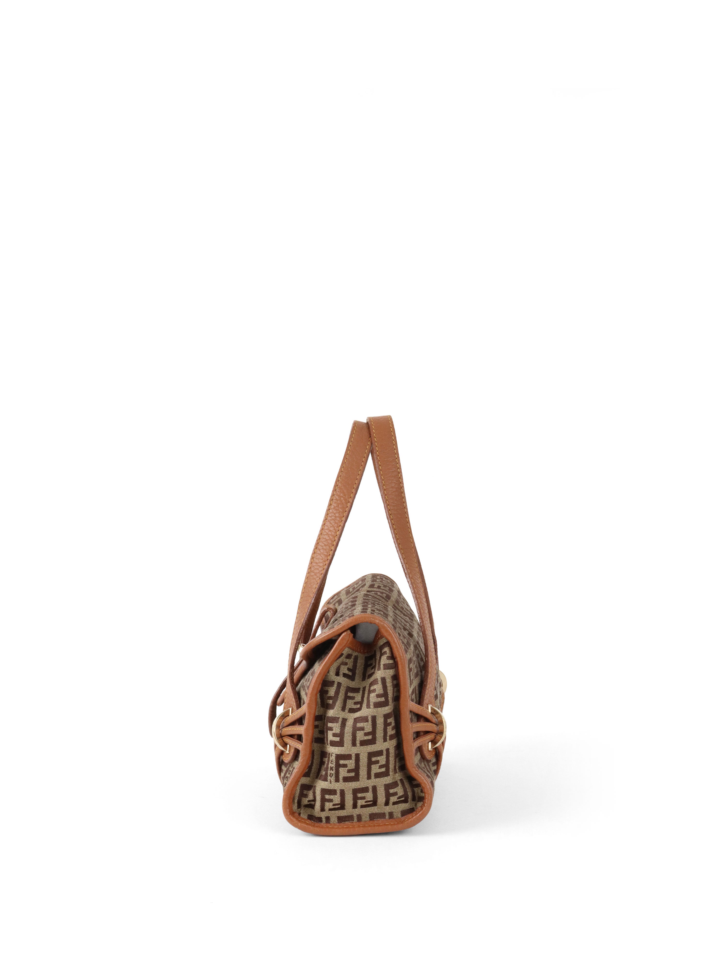 Fendi Zucchino FF Top Handle Bag.