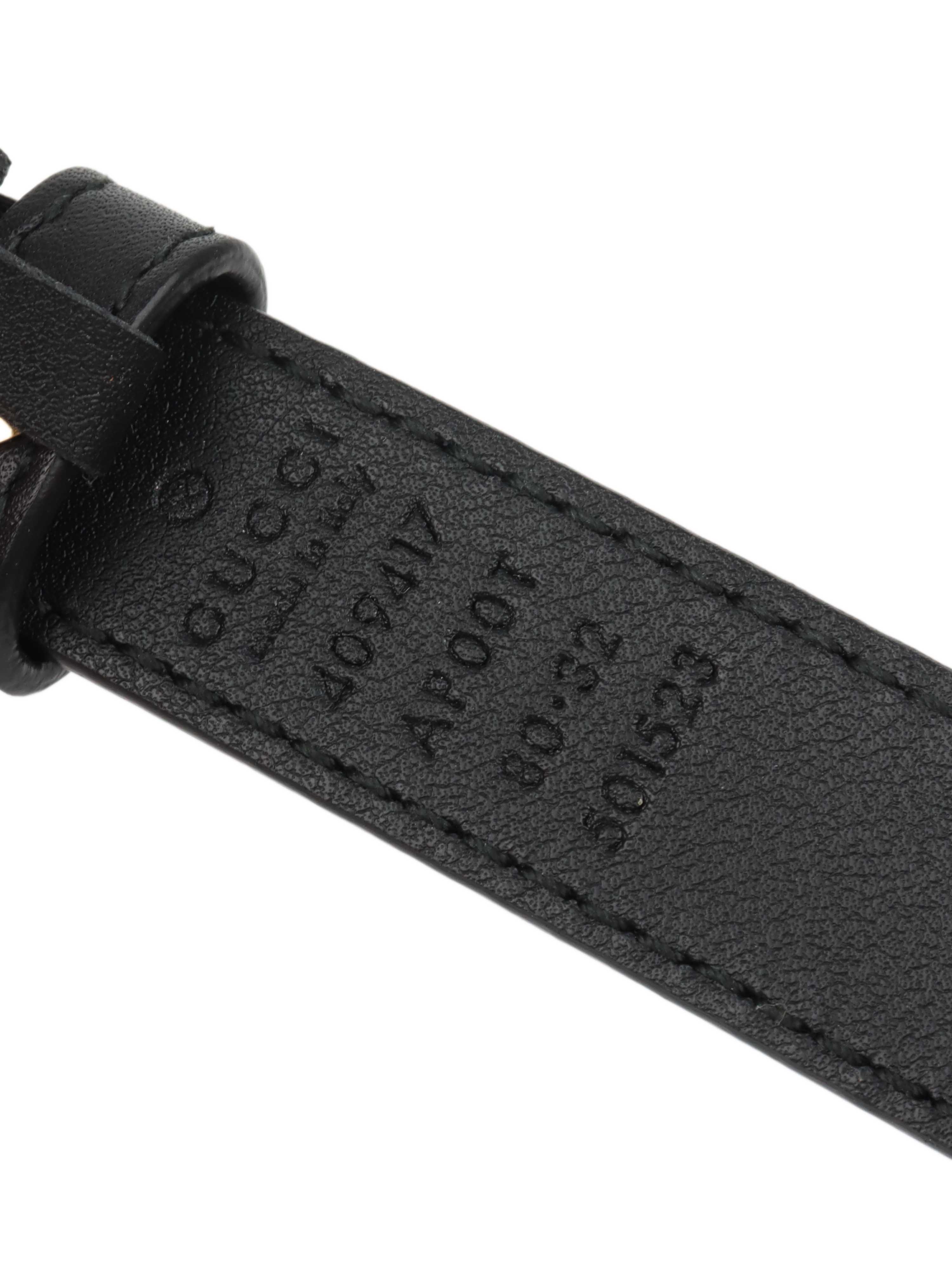 Gucci Black GG Marmont Leather Belt.