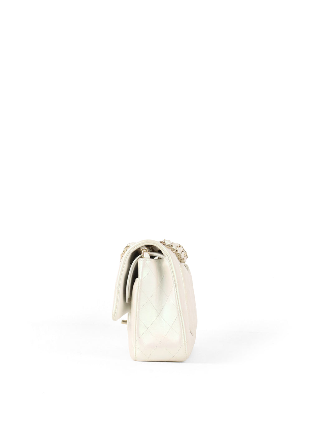 Chanel Ivory Irridecent Medium Classic Flap LGHW