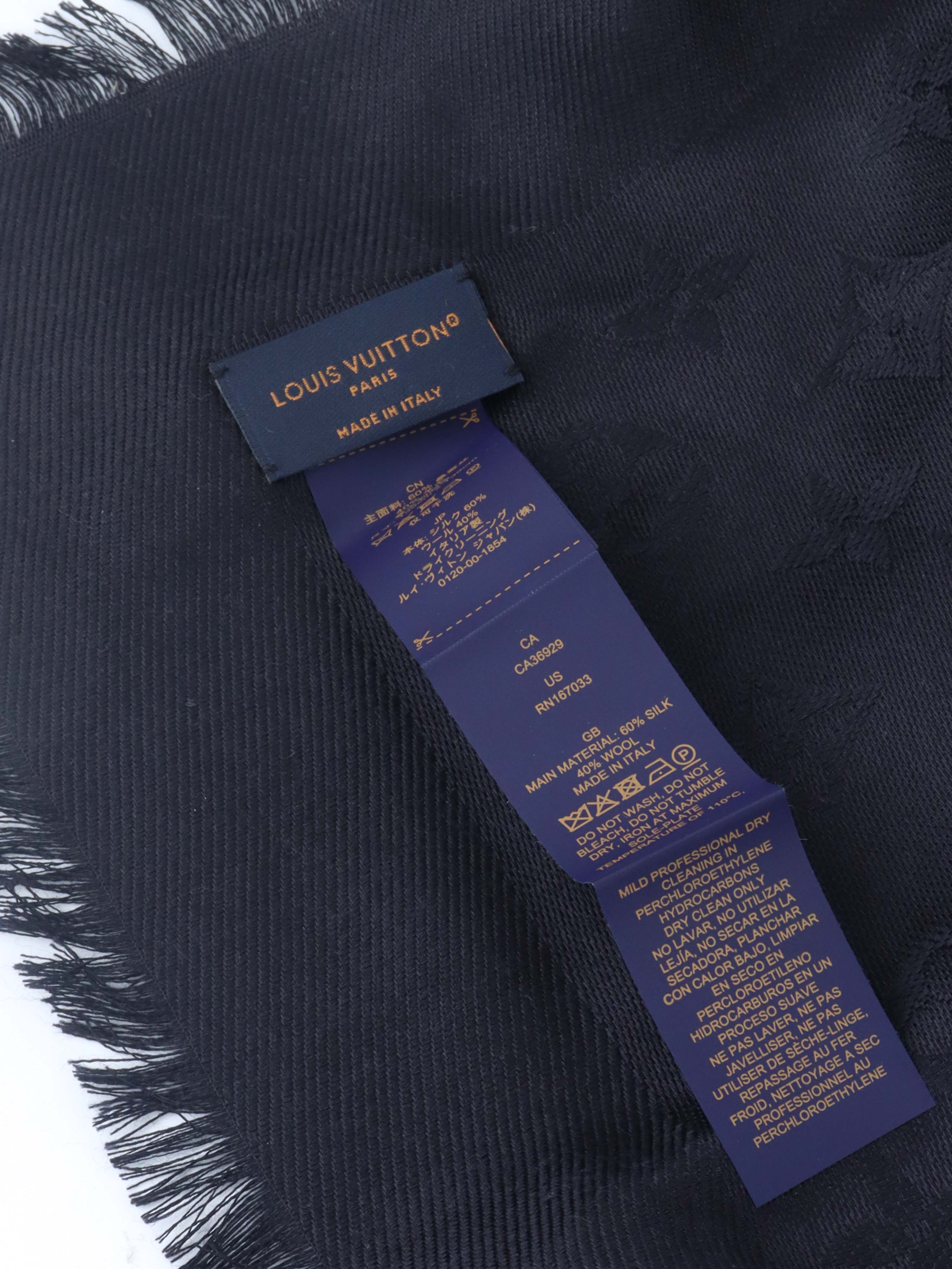 Louis Vuitton Black Monogram Classic Shawl