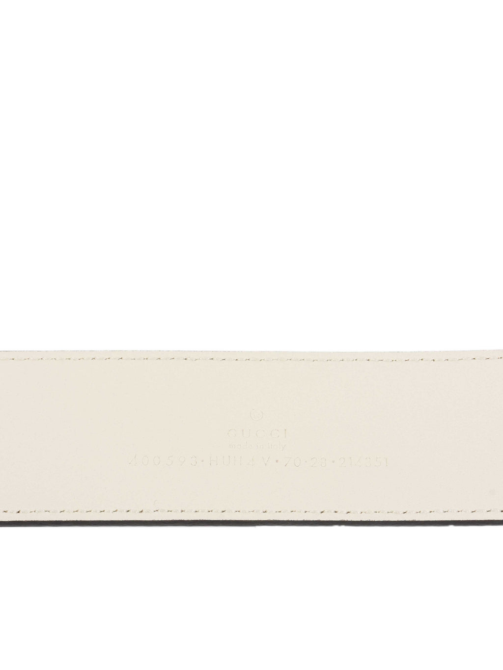 Gucci White GG Buckle Wide Belt.