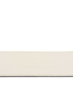 Gucci White GG Buckle Wide Belt.