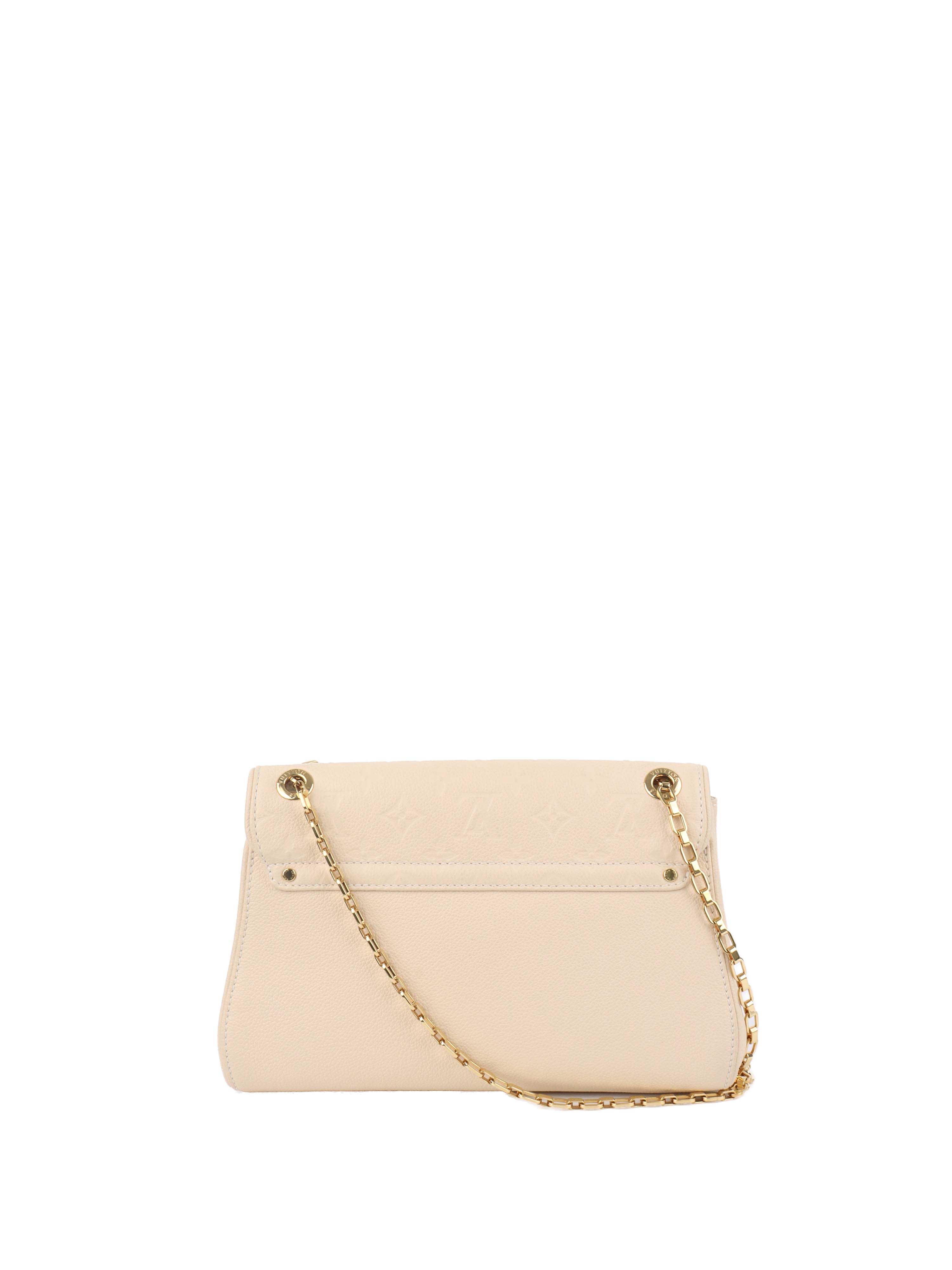 Louis Vuitton Cream Monogram Empreinte Saint Germain PM Bag.