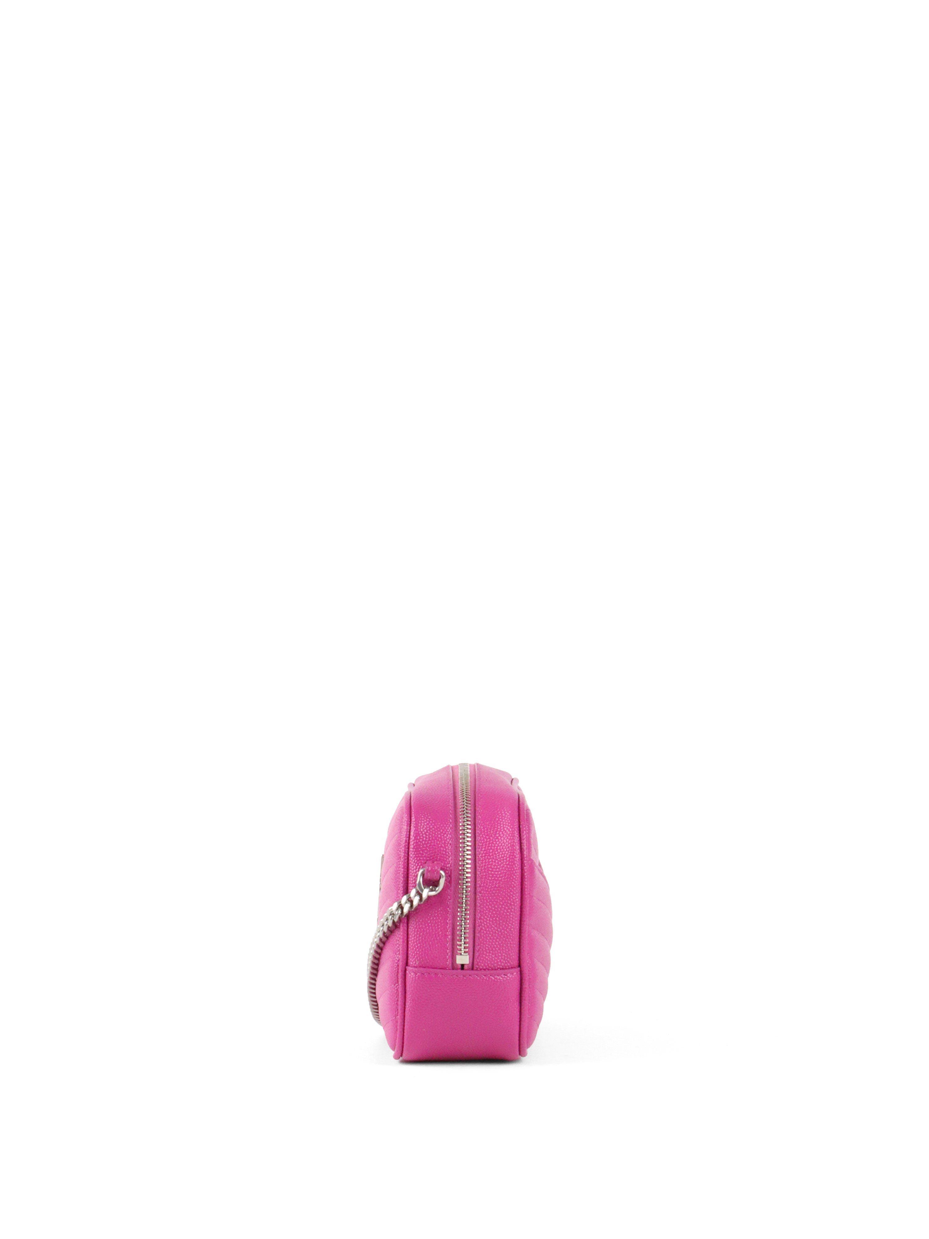 Saint Laurent Bright Pink Lou Mini Camera Bag