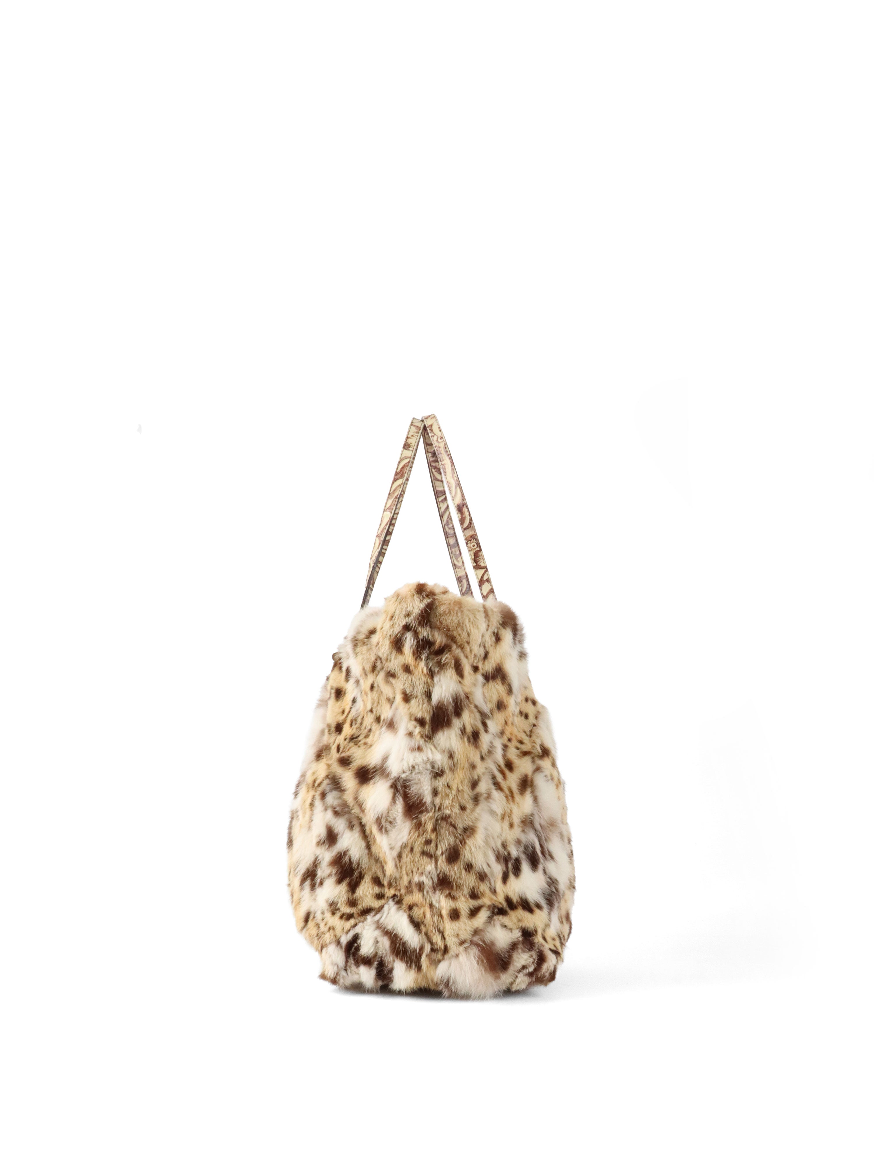 Fendi Brown/Cream Lynxcat Tote Bag