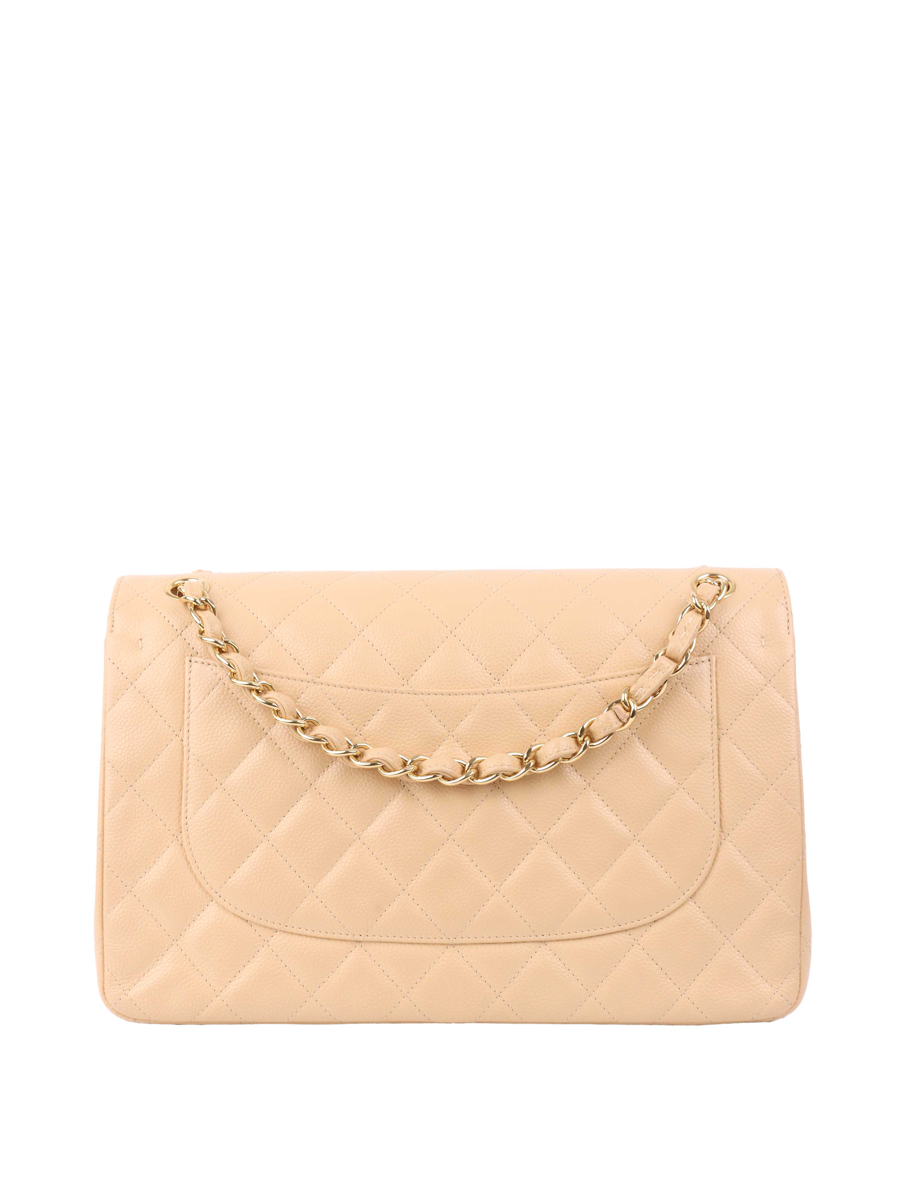 Chanel Beige Jumbo Classic Flap.