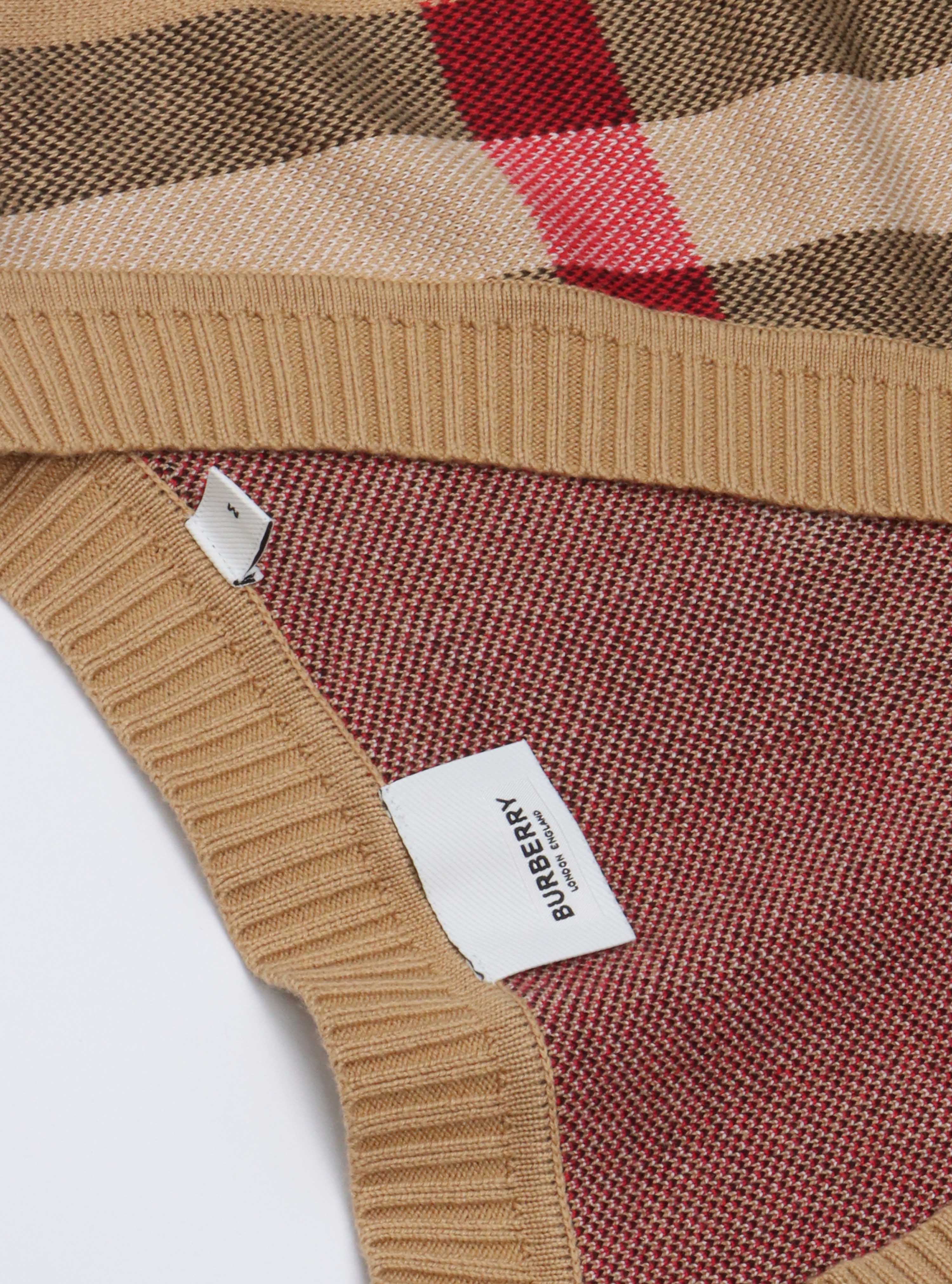 Burberry Check Wool Cardigan.