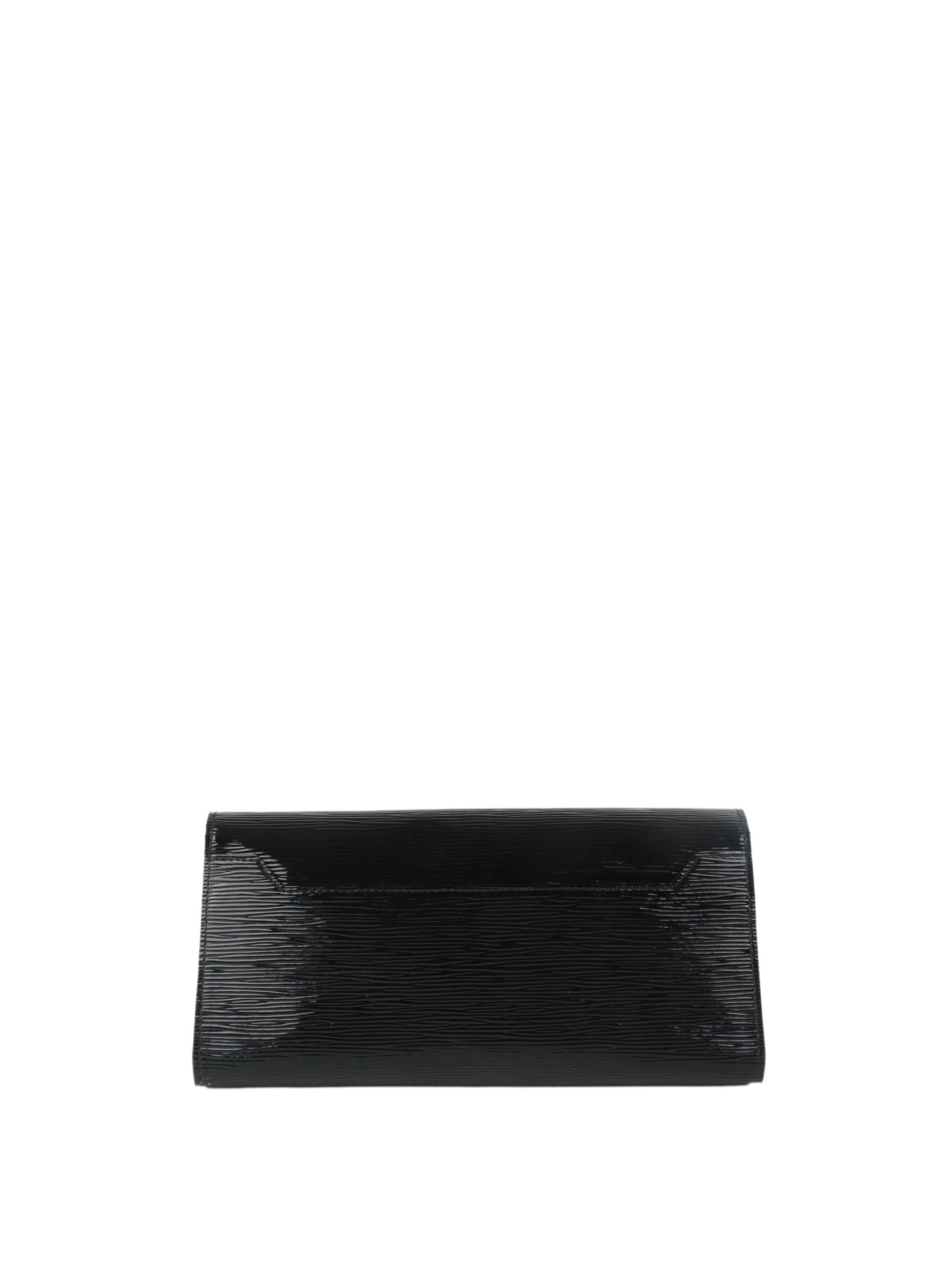 Louis Vuitton Black Patent Epi Clutch with Shoulder Strap.