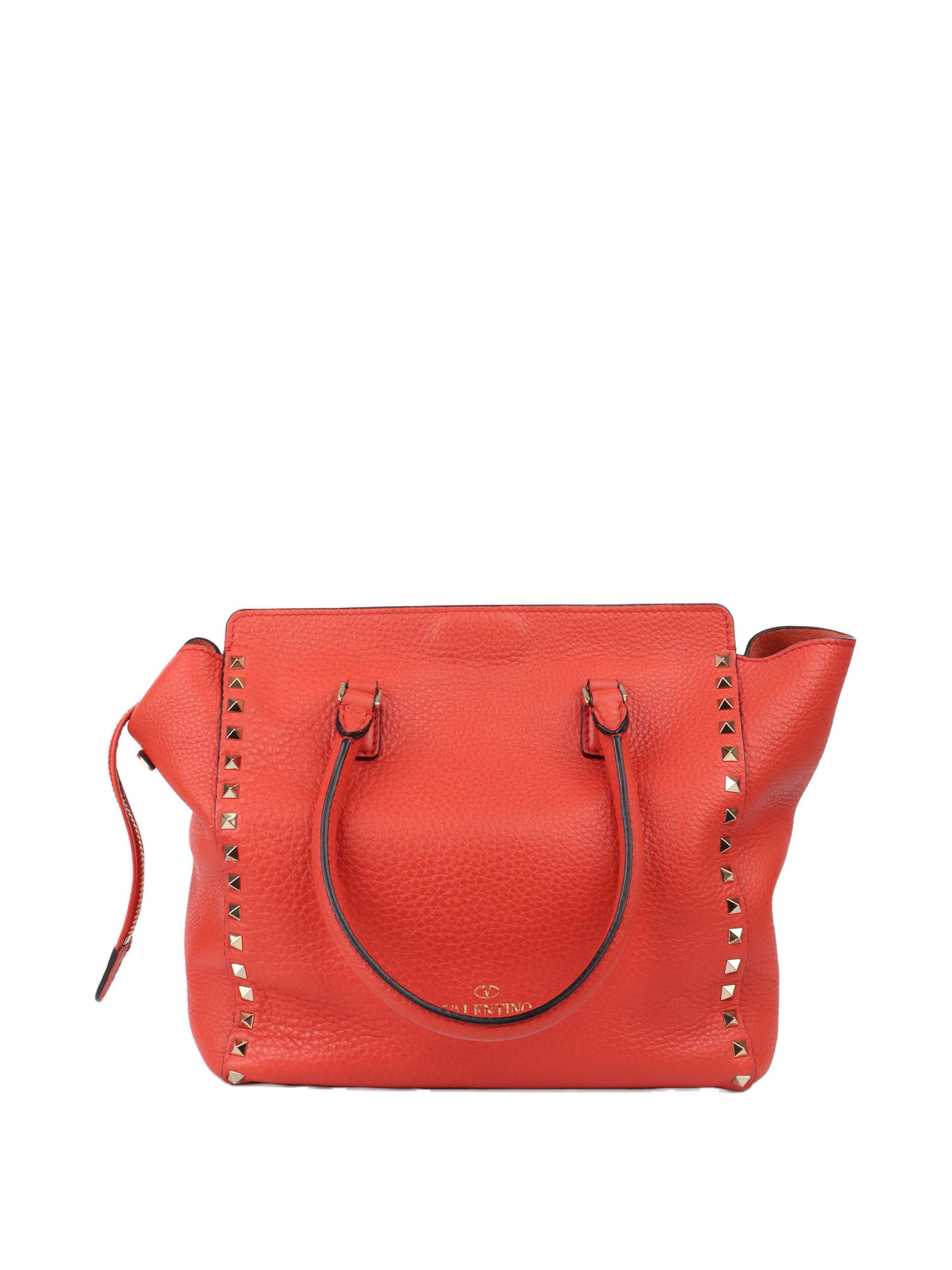 Valentino Orange Rockstud Tote.