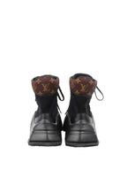 Louis Vuitton Black Mesh and Suede Archlight Ankle Boots.