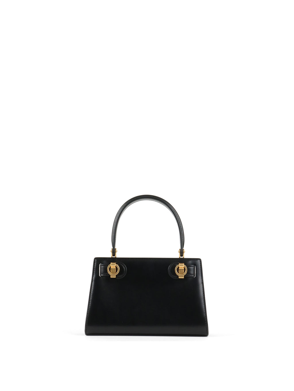 Tory Burch Black Mini Lee Radziwill Top Handle Bag GHW
