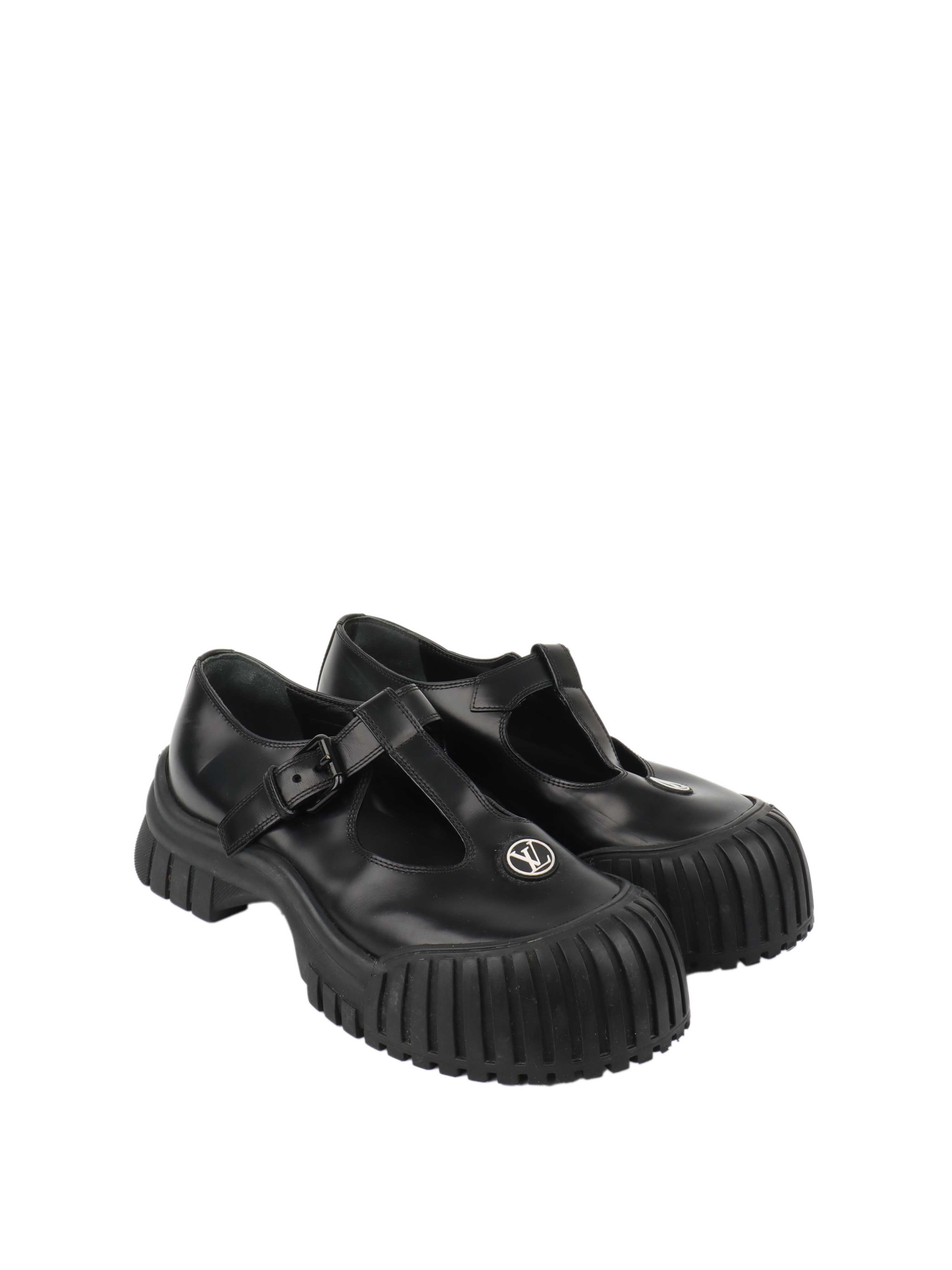 Louis Vuitton Black Ruby Mary Jane Flat.